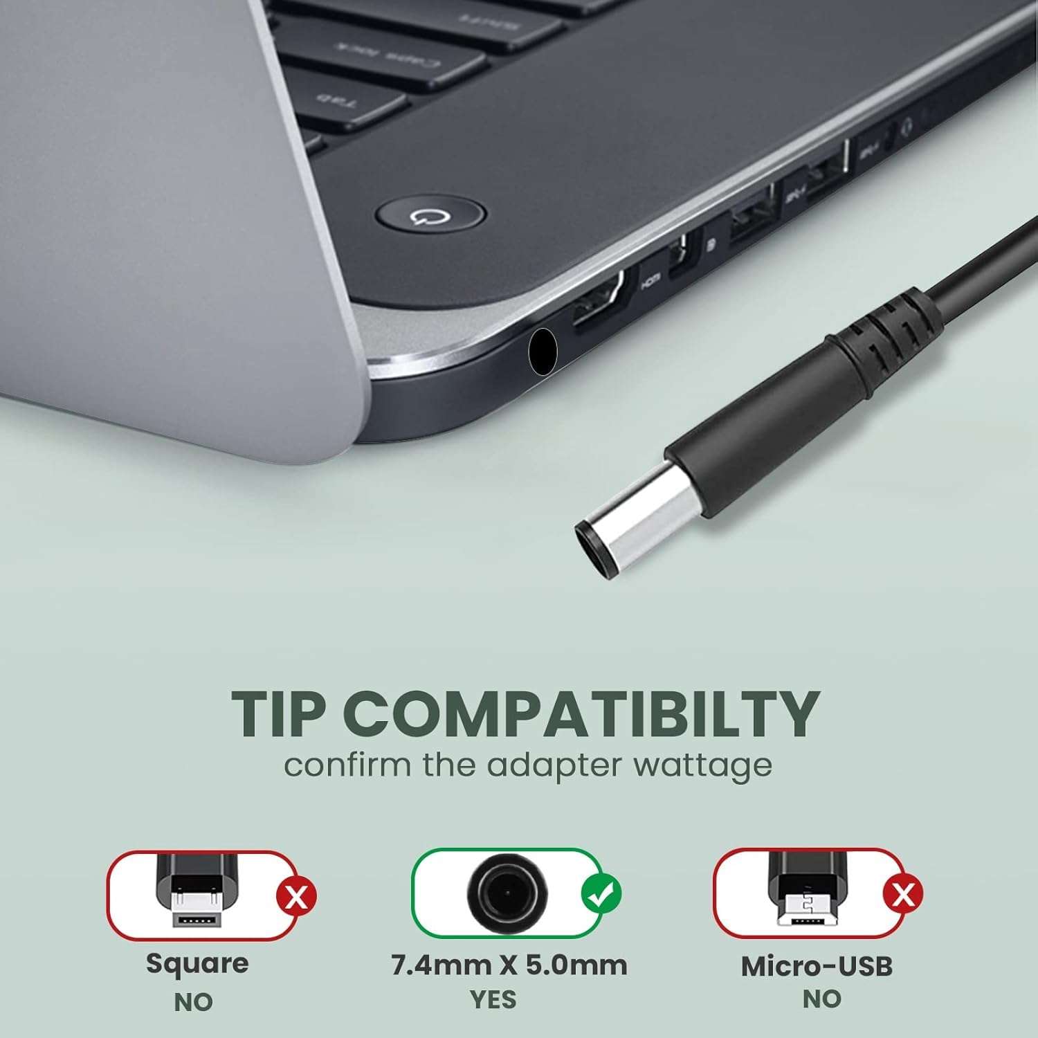 WeFly 90w 19V 4.74A 7.4mm x 5.0mm Laptop Adapter for HP All-in-One Desktop 22" 24" 24DD 24DF 24-DP 24-CB 22-DD DF:24-dd0210 dd0010 24df0040 df0030 22-df0003w df0222 22-dd0210 dd0110 24-dp0160 dp1250 4