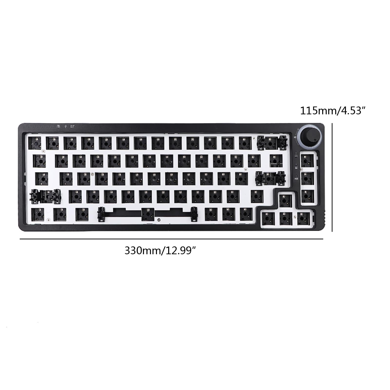 LK67/KF068 Hot Swappable Mechanical Keyboard Kits Single Modes 3/5Pin Switches Knob Keyboard 6