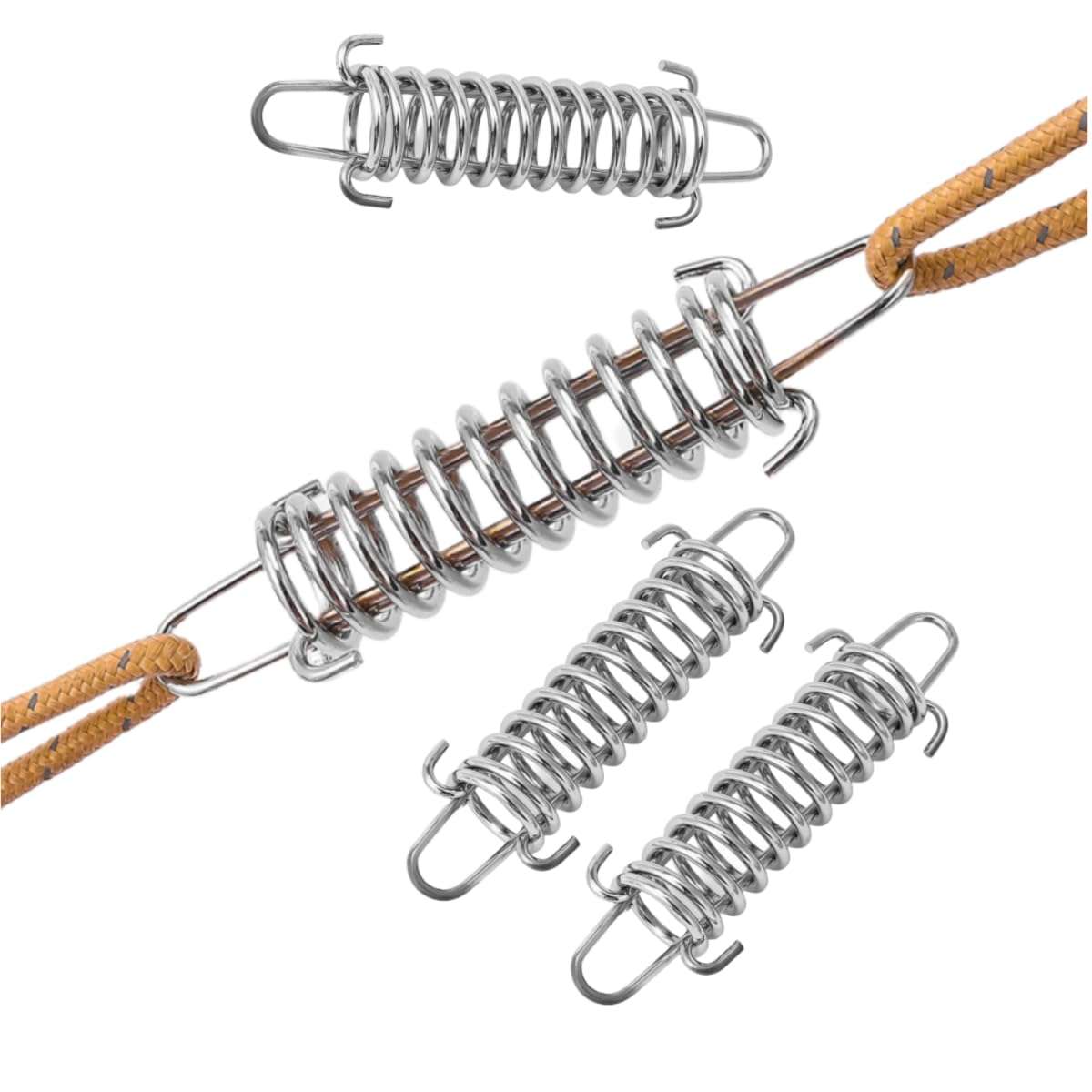 Dhjrefhhd 1Pcs Rope Buckle Spring Tension Buckle Tent Fixed Buckle Wind Rope Steel for Camping Hiking Outdoor Spring Pole for Dogs 1