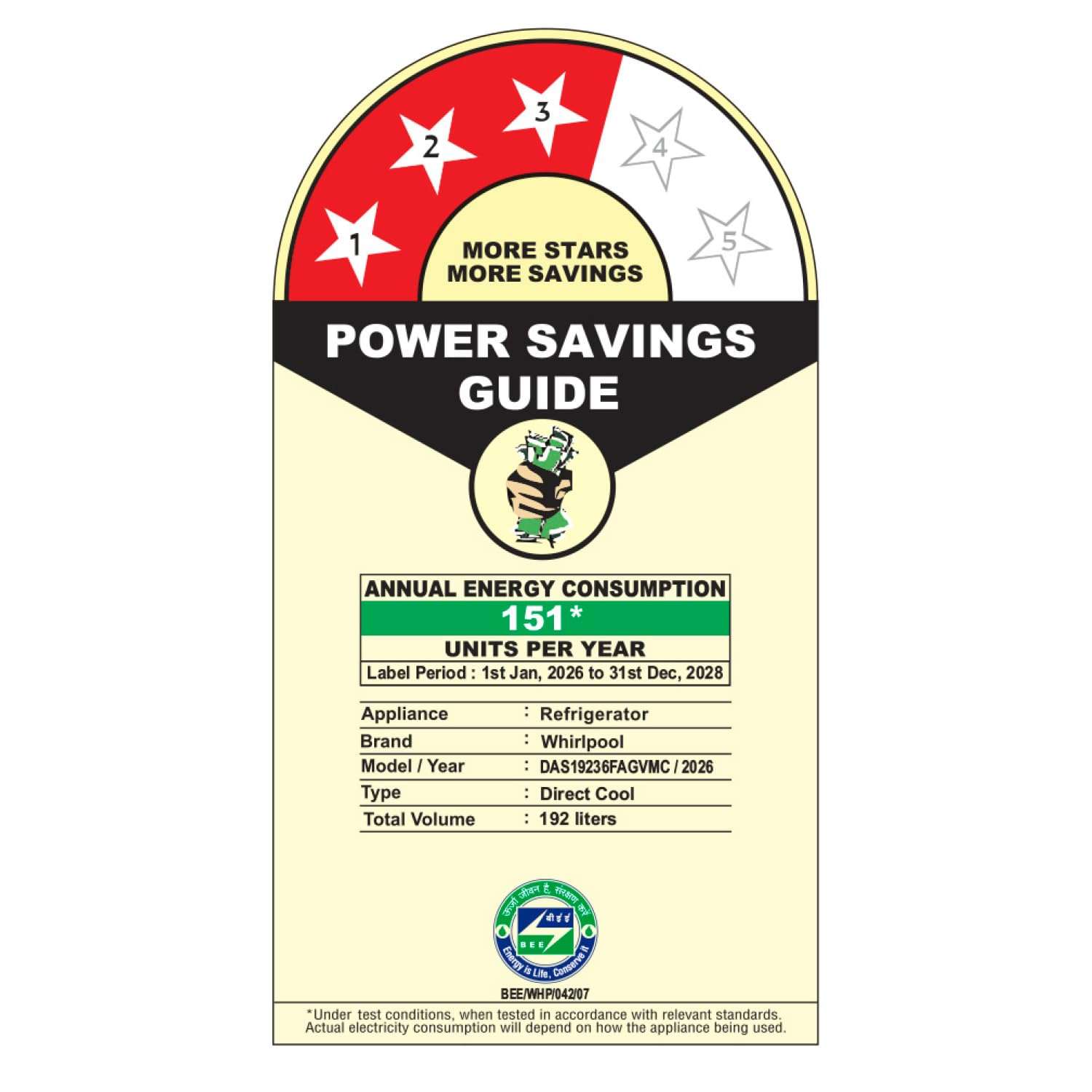 Whirlpool 192 L 3 Star Vitamagic PRO Frost Free Direct-Cool Single Door Refrigerator (215 VMPRO PRM 3S RADIANT STEEL-Y, Silver, Auto Defrost Technology, 2026 Model) 6