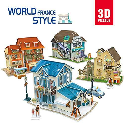 CubicFun 3D French Puzzles for Cityscapes Architectural Building Model Kits, 161 Pieces, W3187h 2