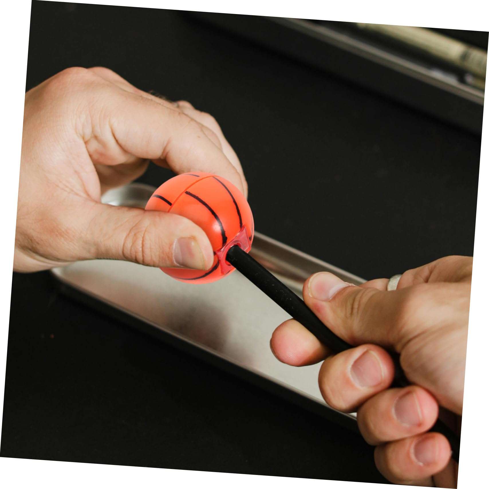 UKCOCO 20Pcs Basketball Pencil Sharpeners Portable Manual Single Hole Design Efficient Handheld Sharpeners for Students Office Supplies Lightweight Durable Construction 6