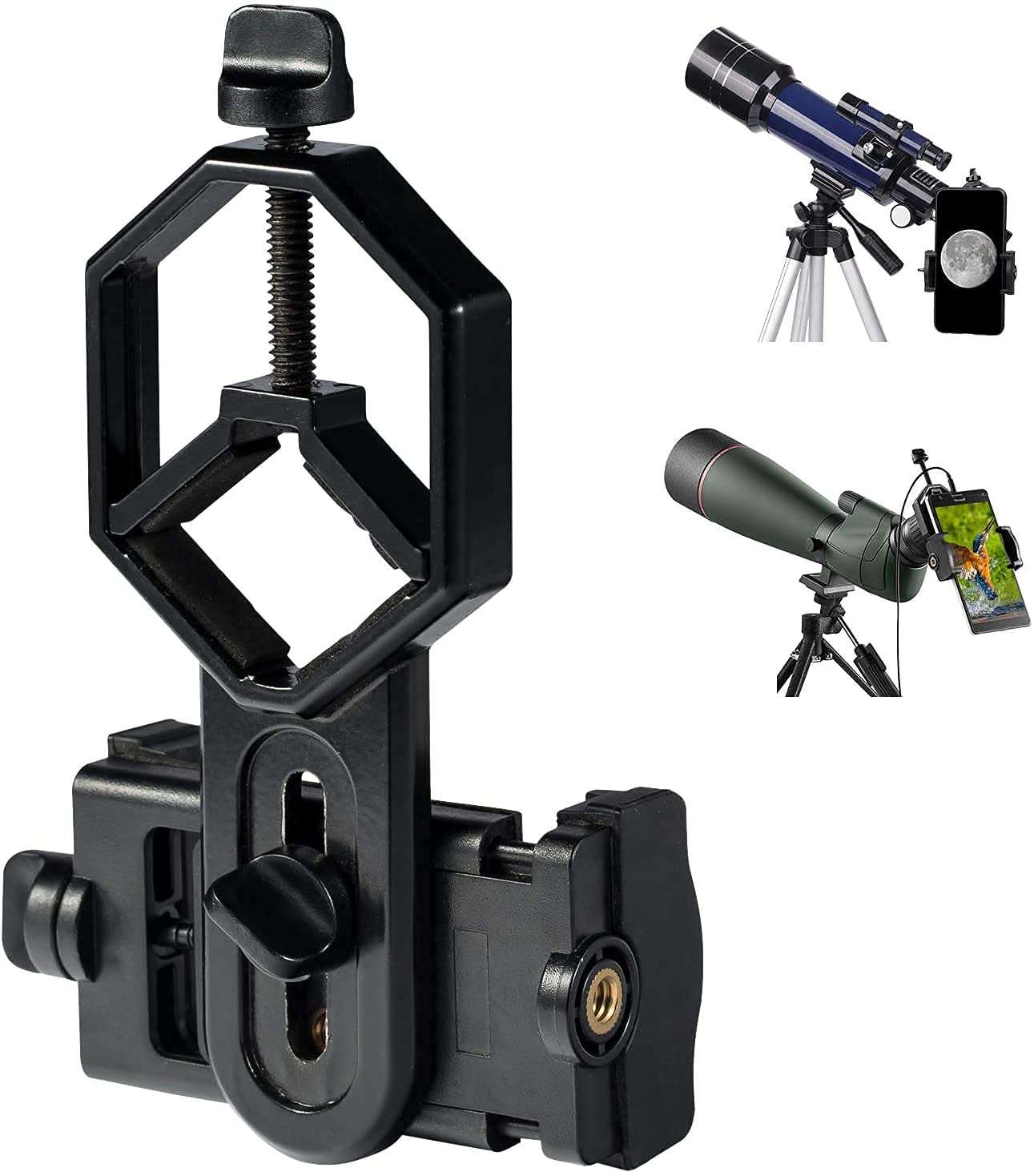 Frixen Eagle Universal Cell Phone Adapter Mount Telescope Phone Mount for Binocular Monocular Spotting Scope Telescope Support Eyepiece Diameter 25 to 48mm