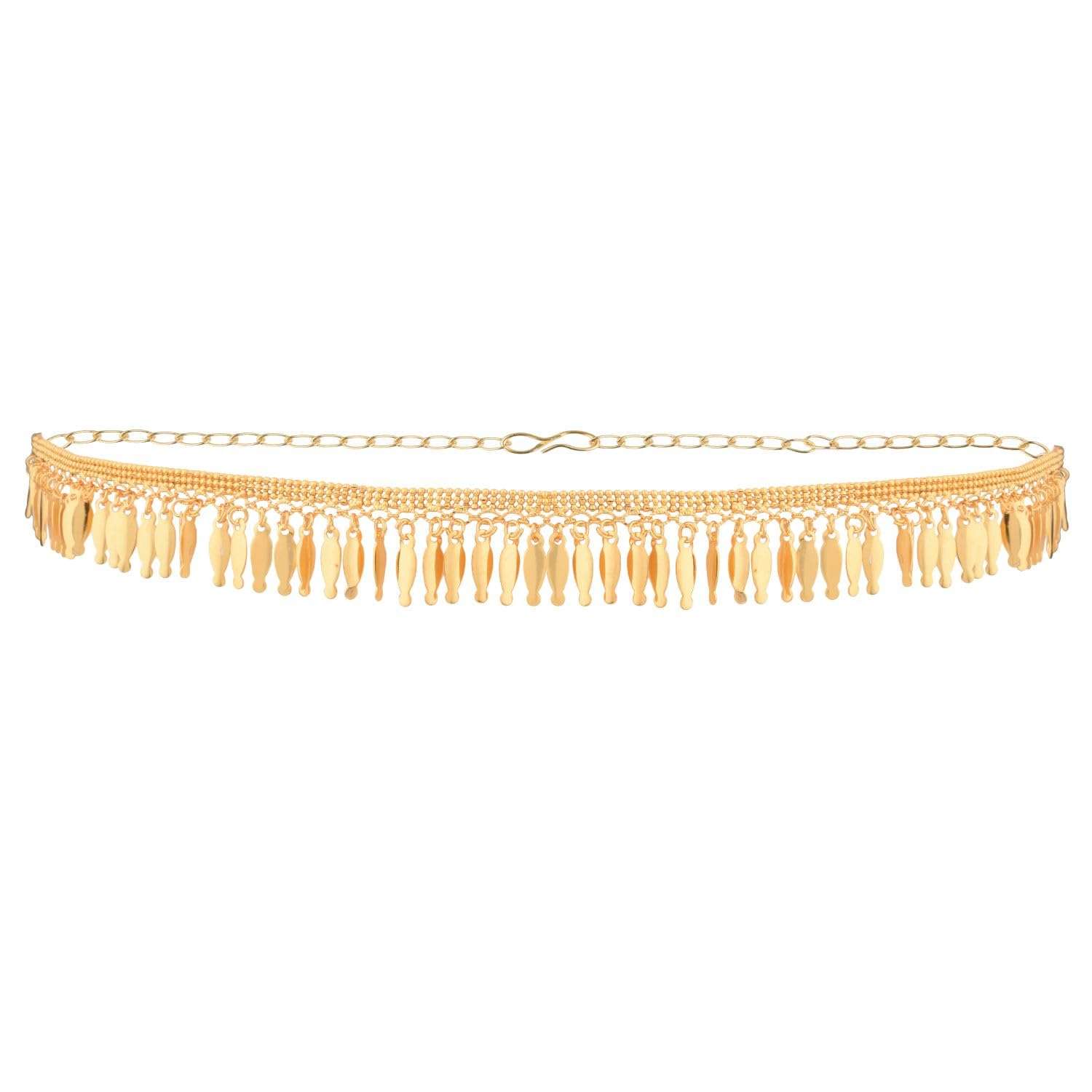 Efulgenz Gold Tone Kamarbandh Indian Jewelry for Women Dubai Style Kamarbandh Indian Gold Tone Ball Beads Chain Tassel Kamarbandh Belly Chain Waist Belt Beach Jewelry Fashion Jewelry 6