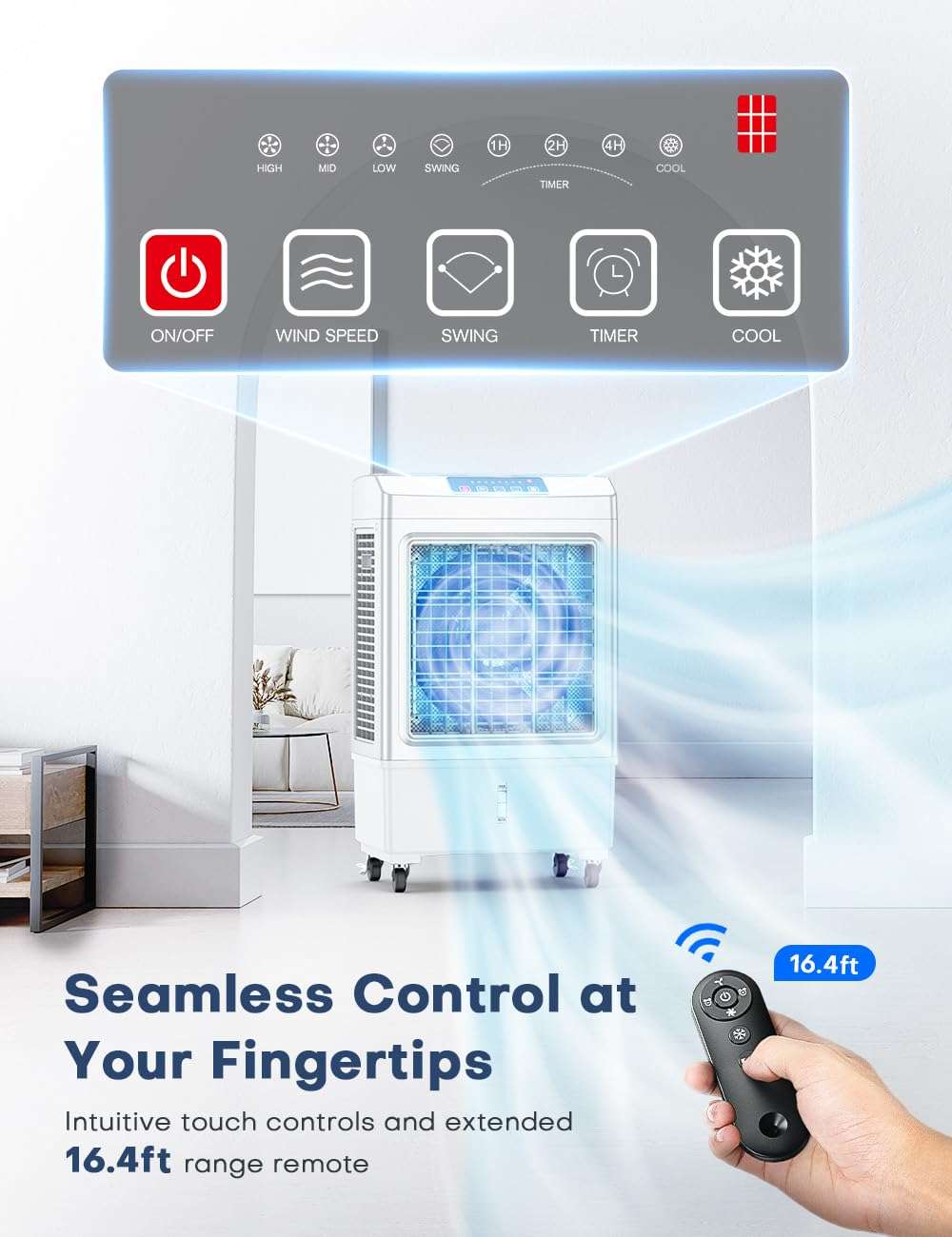 BALKO L242Y Evaporative air Cooler, Beige 5