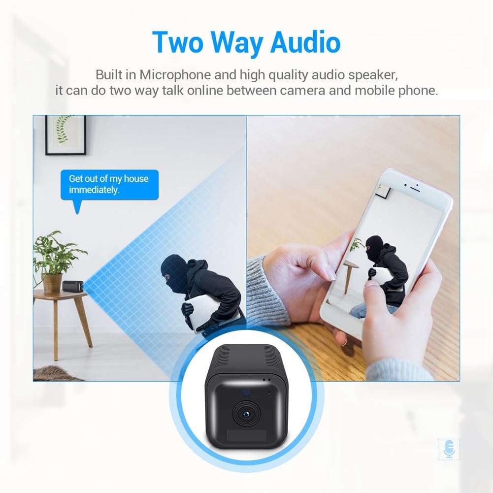 Smala 1 PCS Black G20 1080P Rechargeable Camera 4G Sim Camera PIR Alarm with Two Way Audio 2