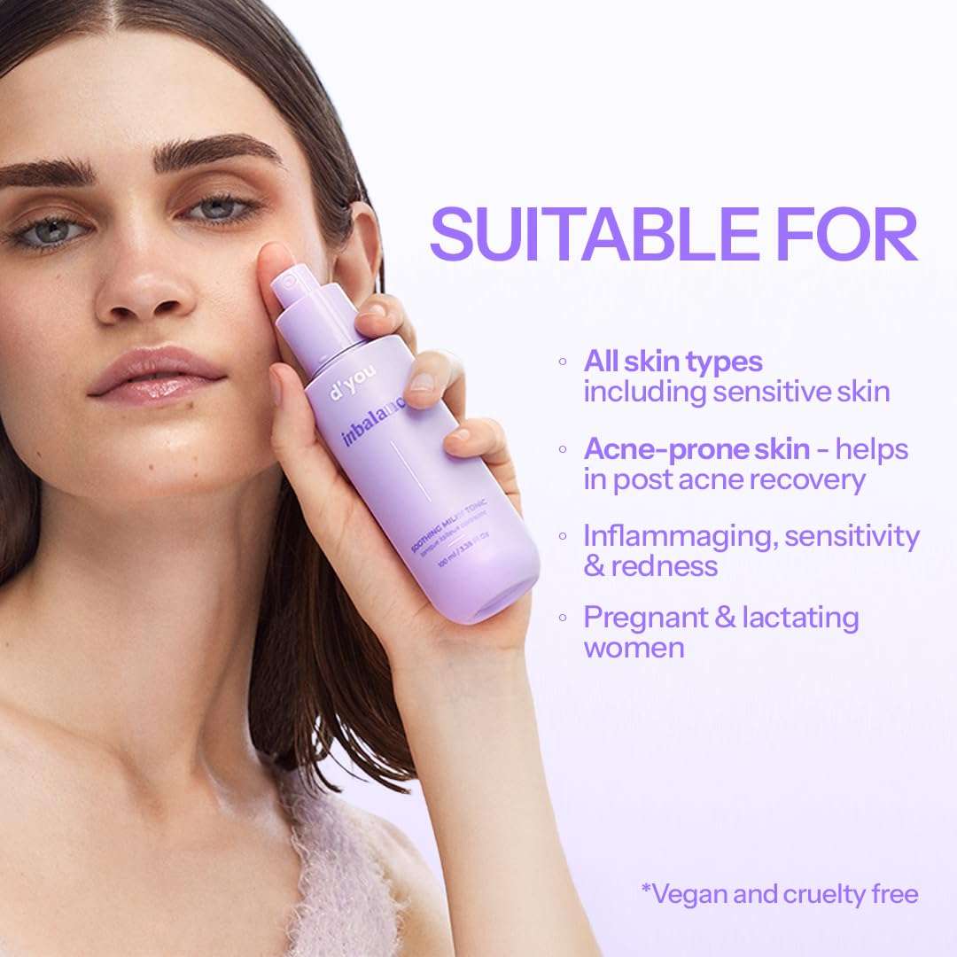 d'you inbalance Soothing Milky Tonic | Hydrating | Targets Inflamamtion | Soothing Irritation | Antioxidant Protection | Men and Women | 100 ml 5