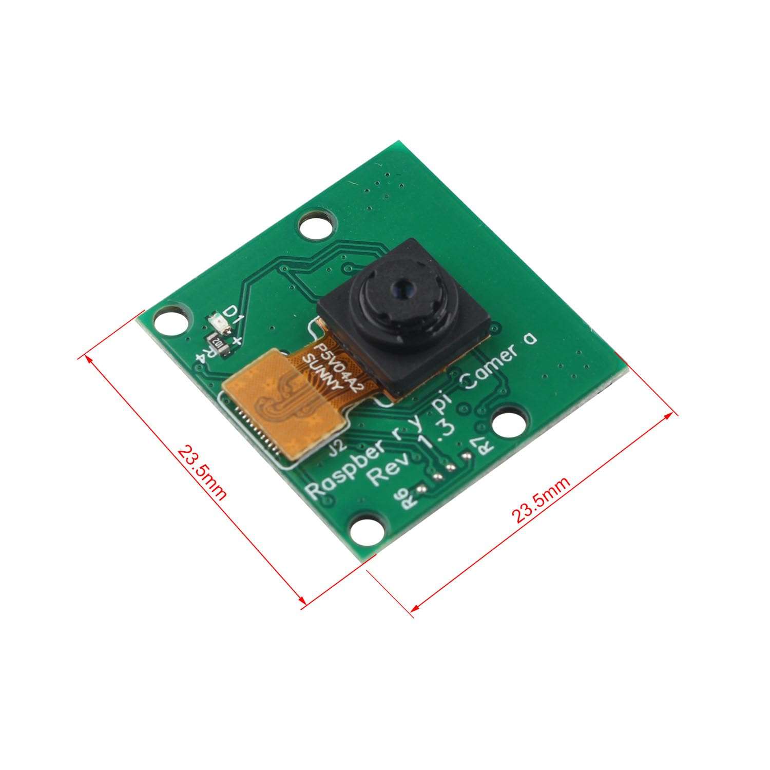 ZDE 5MP 1080p Mini Camera Module Webcam Video Camera Module Support OV5647 Sensor Compatible with Raspberry Pi 5/4B/3B+/3B/2B/Zero w/2w 5
