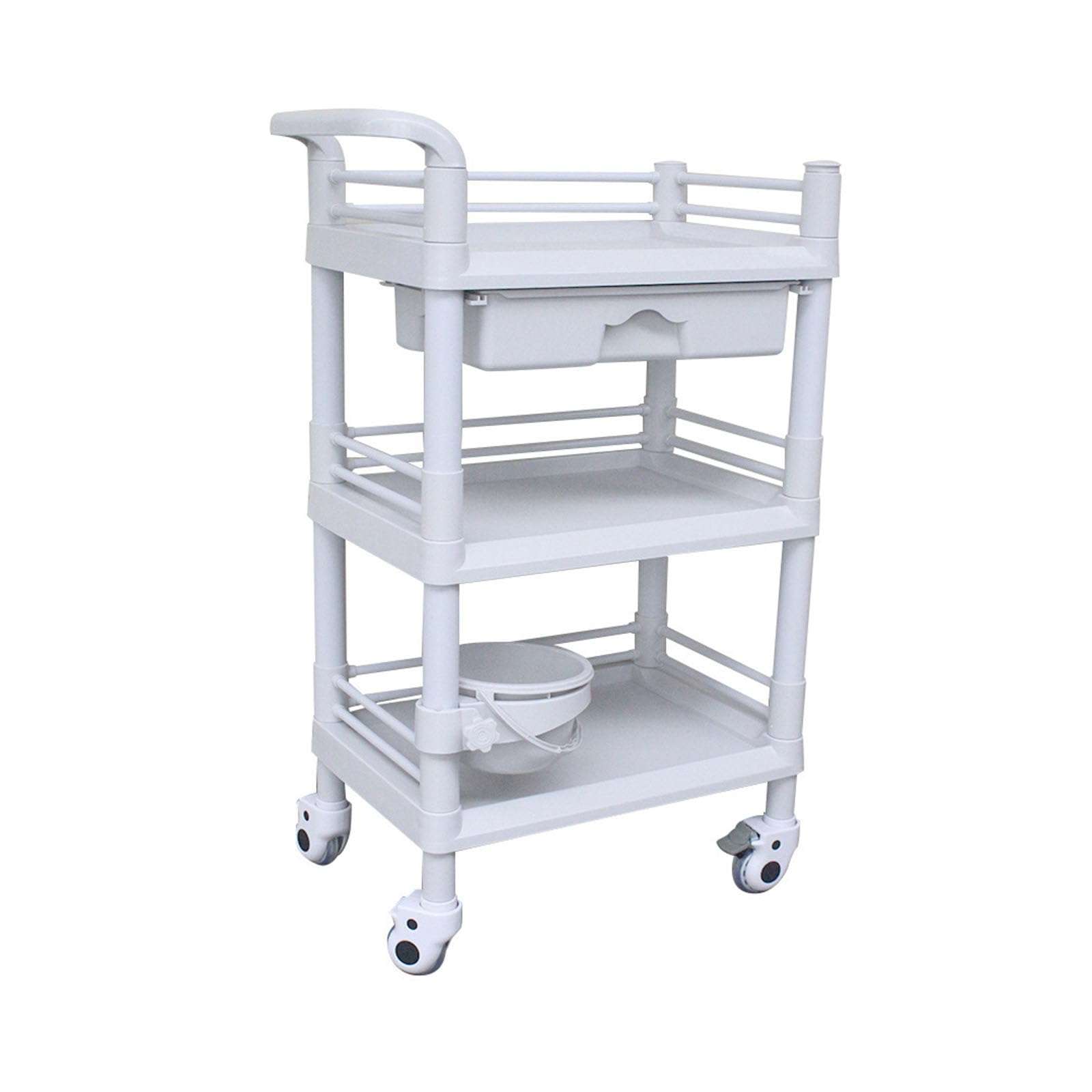 WLEJSL Rolling Utility Cart, Multi Layer Esthetician Cart with Wheels Mobile Medical Carts Crash Cart with Wheels for Beauty, Salon, SPA, Commercial,A2 1