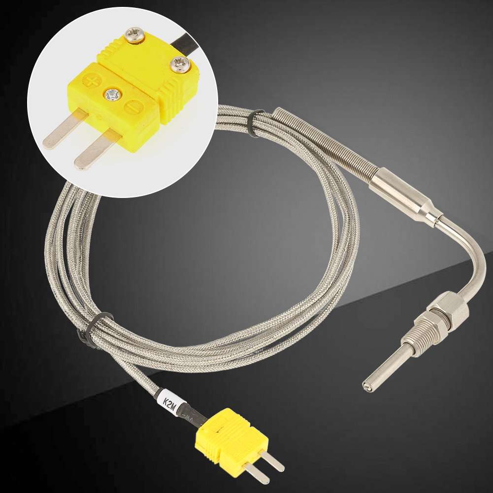 LiebeWH EGT Thermocouple K Type 1/8" NPT Temperature Probe Sensors Exhaust Gas for Exhaust Gas Temp Probe with Exposed Tip & Connector 4