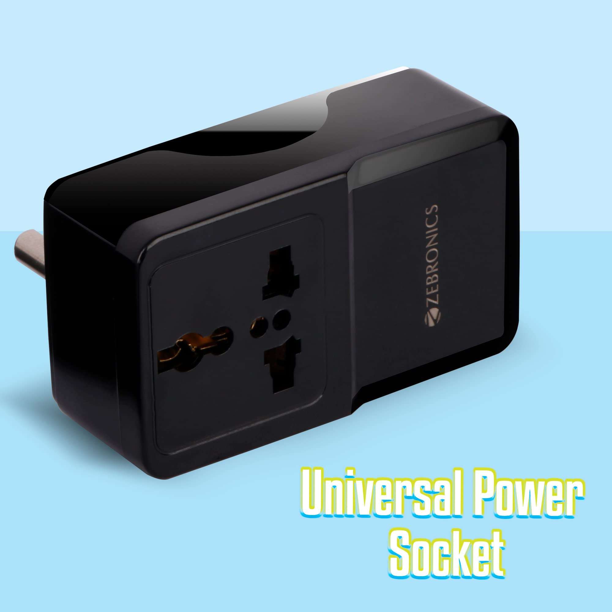 ZEBRONICS ZEB-MPA10 Dual USB Adapter with AC Socket,5V 3.1 A Output (Black) 6