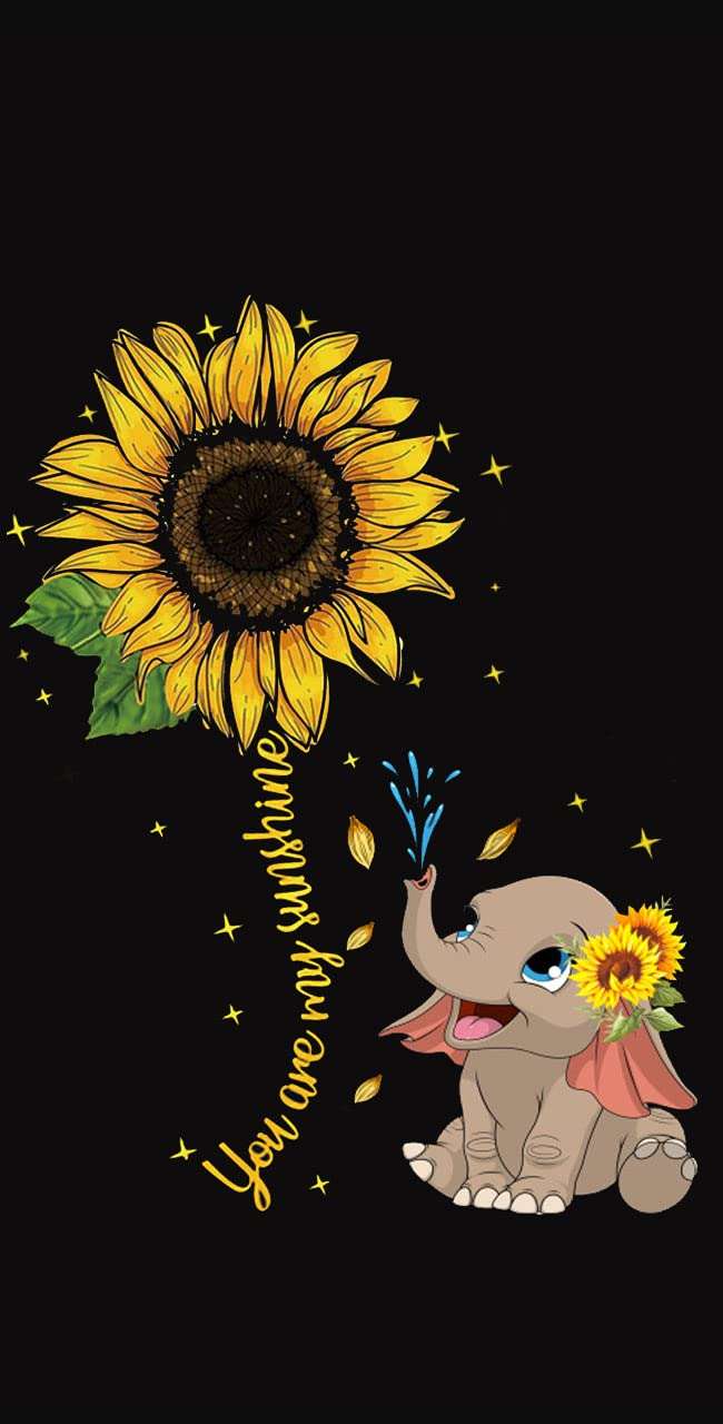 Moto E5 Play Case, Moto E5 Cruise Case, Slim Anti-Scratch TPU Rubber Protective Case Cover for Motorola Moto E5 Play - Sunflower and Elephant 1