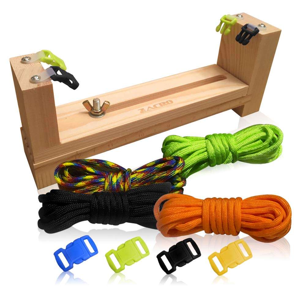 3 Bees & Me Paracord Bracelet Kit for Boys & Girls - Complete DIY Friendship Bracelet Maker Set with Jig Loom & Paracords for Kids, Tweens & Teens