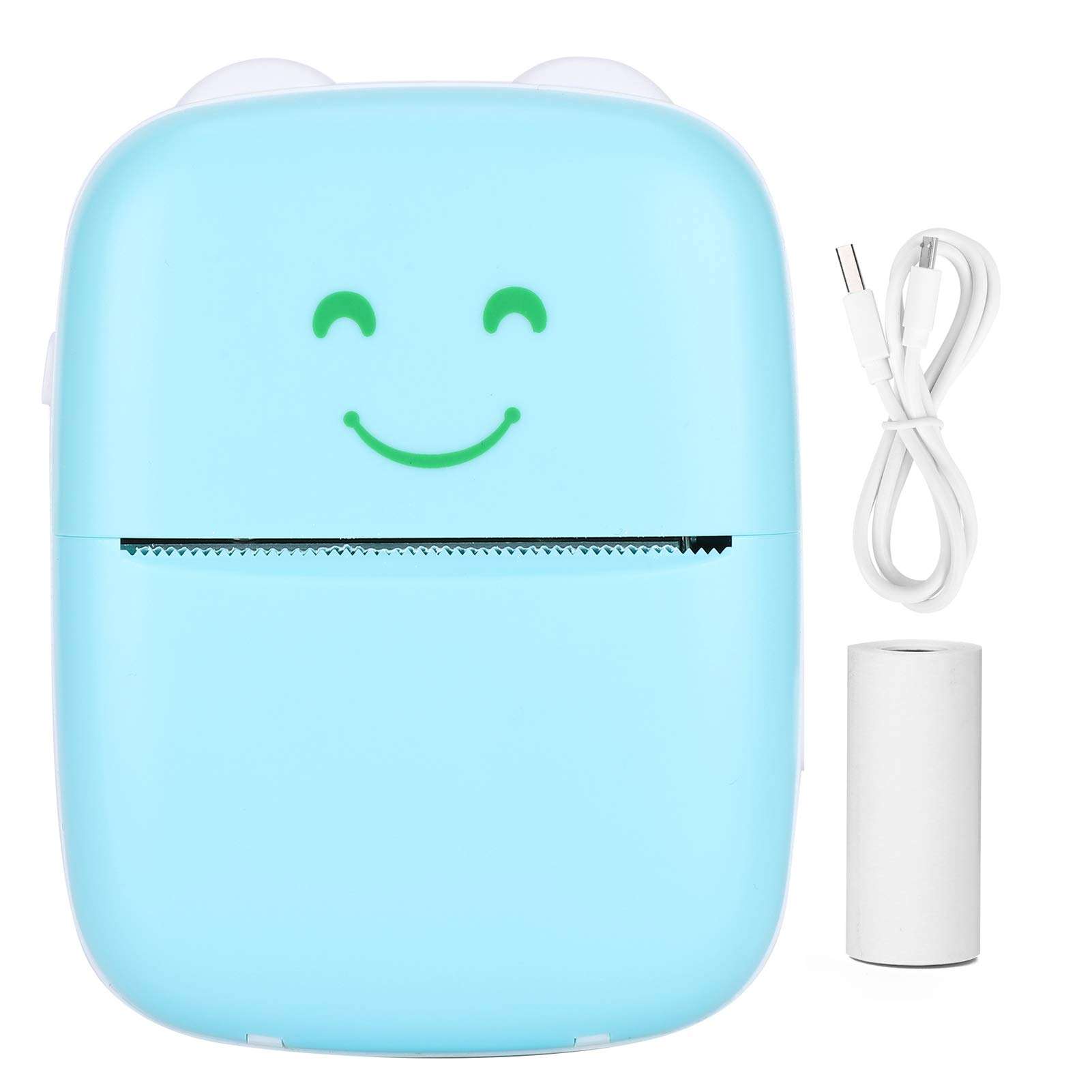 Pocket Printer,Mini Bluetooth Wireless Portable BT Thermal Printer,Mobile Printer Label Photo Printer,Compatible with All Smartphones,for Learning Assistance,Study Notes,Journal,Fun,Scrapbook,Blue 1