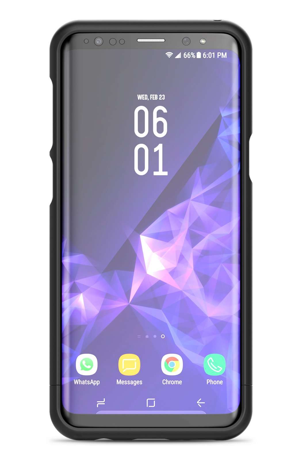 Encased Samsung Galaxy J8 Case, Slim Protective Grip Phone Cover (Slimshield Series) Ultra Thin Fit Design for Galaxy J8 - Smooth Black 5