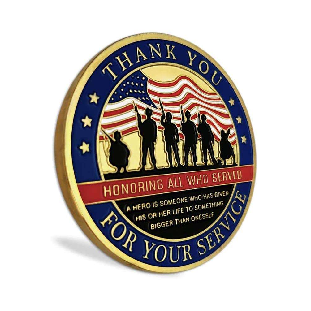 Thank You for Your Service Military Veterans Challenge Coin Appreciation Gift 5