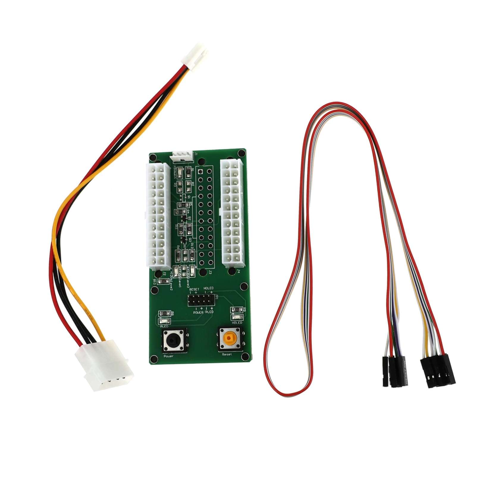 KONTONTY Multiple Power Adapter Green Multiple Power Supply Adapter PCB Synchronous Starter Board Power Supply Extender Cable Cards 1