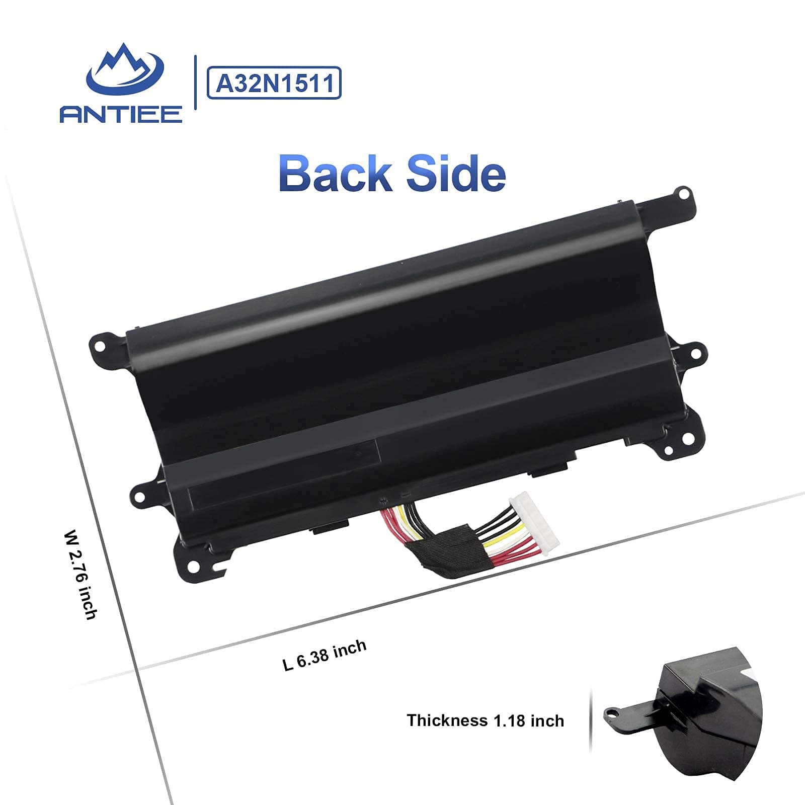 ANTIEE A32N1511 Laptop Battery Replacement for ASUS ROG G752 G752V G752VL G752VT G752VM G752VY G752VS GFX72J GFX72VT GFX72VL6700 GFX72VY6820 A32LM9H 0B110-00370000 11.25V 67Wh 6000mAh 6