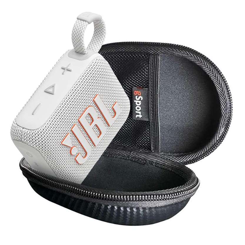JBL GO 4 Ultra Portable Bluetooth Speaker Bundle with gSport Case (White) 3