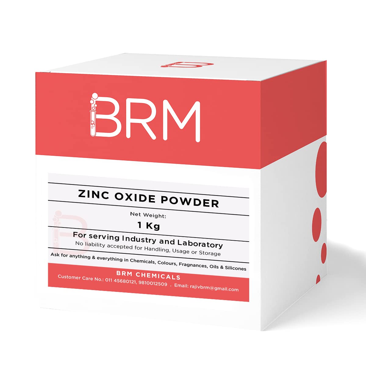 BRM Chemicals - Zinc Oxide Powder - 1 KG For Face Pack, Soap Making, Shampoo Making, DIY Sunscreen - DIY Beauty Products, Make Up, Cosmetics & Personal Care For Face, Hair, Body