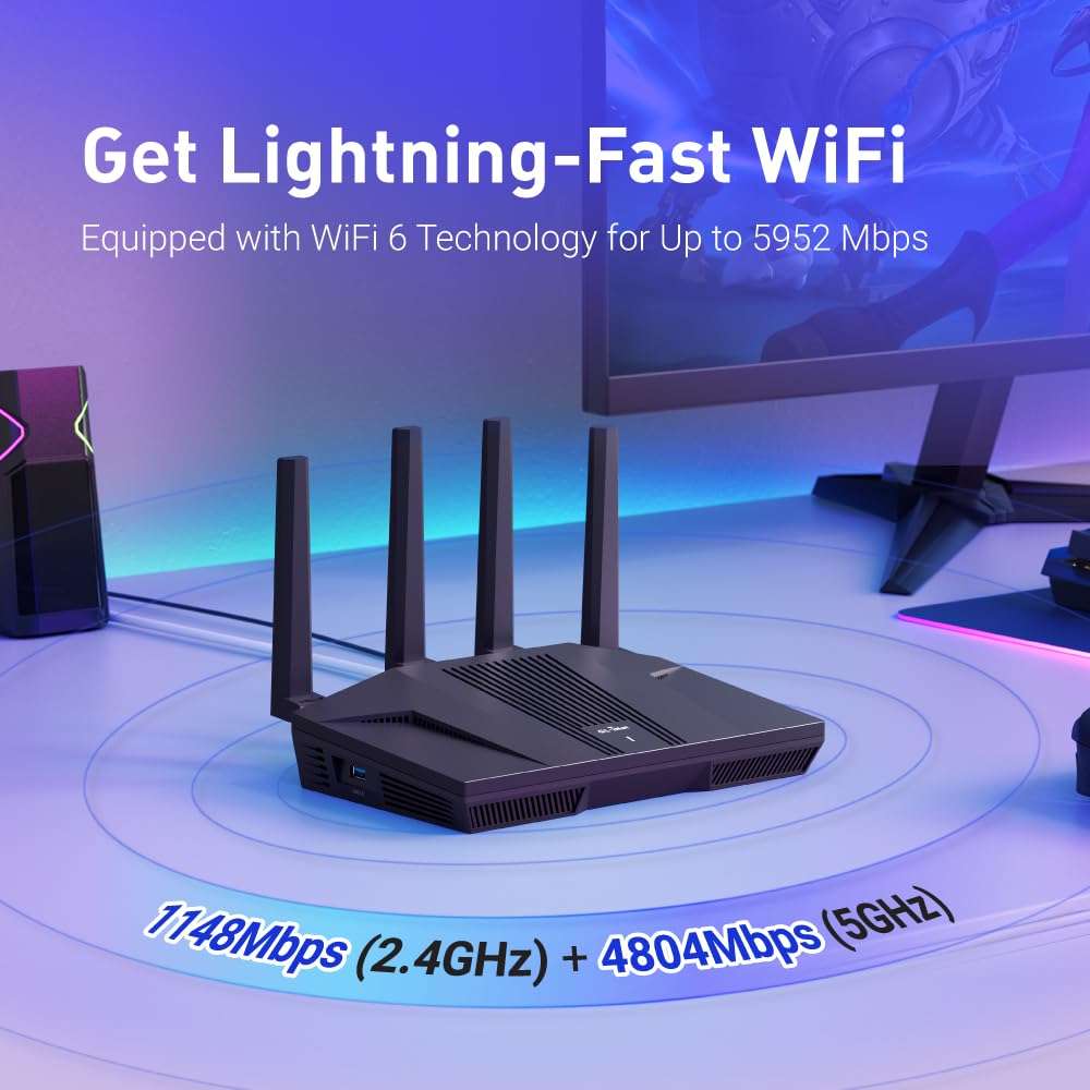 GL.iNet GL-MT6000 (Flint 2) WiFi 6 Router & GL.iNet GL-MT3000 (Beryl AX) Pocket-Sized Wi-Fi 6 Wireless Travel Gigabit Router 3