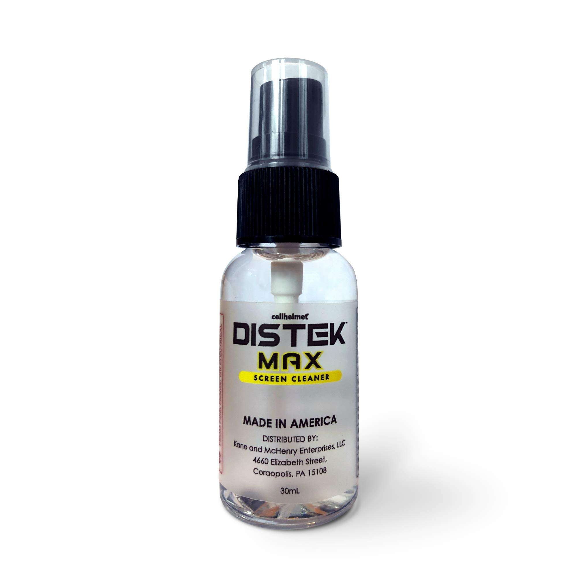 cellhelmet DISTEK Max Screen & Phone Cleaner | 70% Isopropyl Alcohol Formula | Safe for All Devices | Anti-Streak & Fast-Drying | 30mL Travel Size | As Seen on Shark Tank | Retail Packaging 2