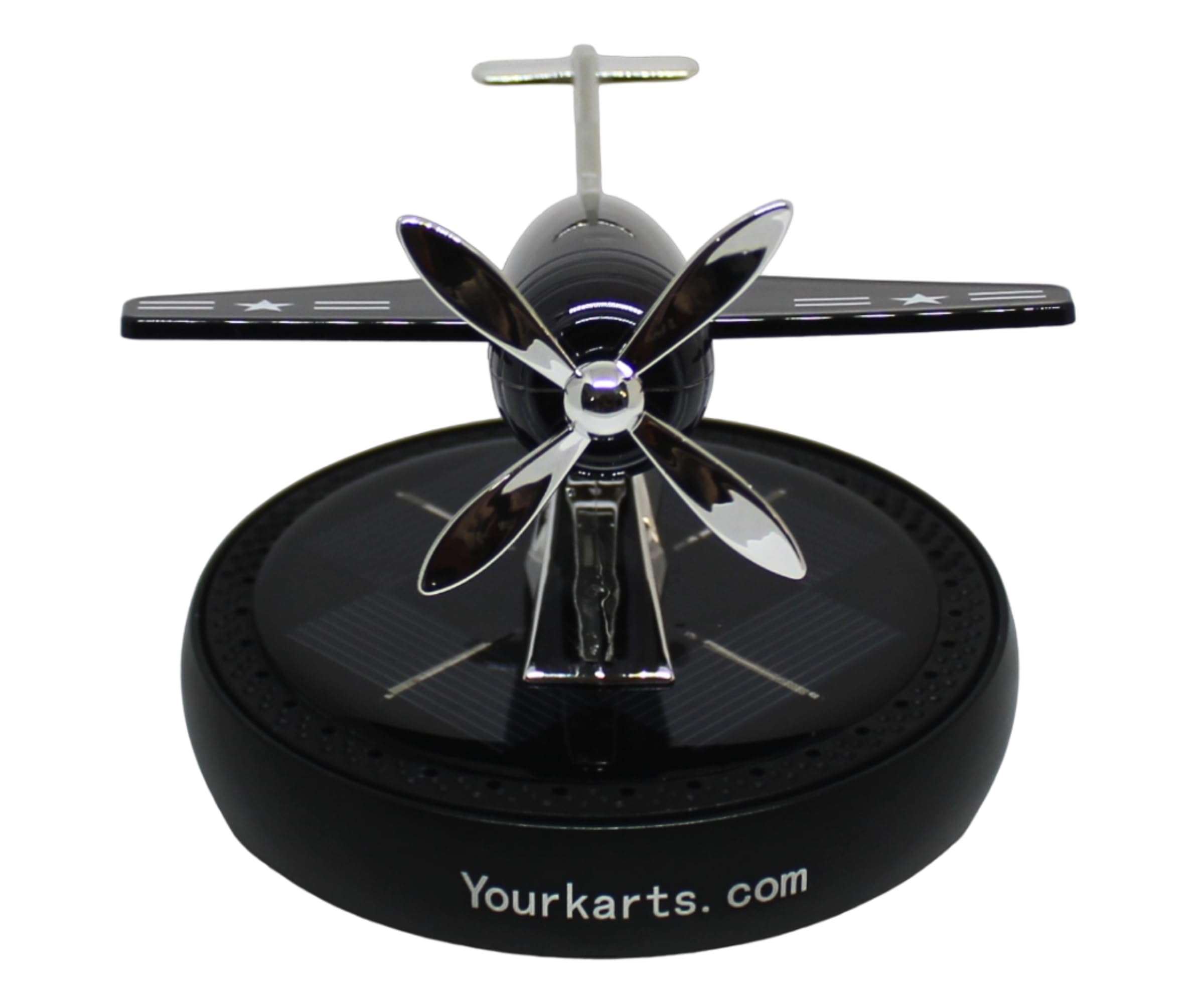 YOURKARTS.COM ™ New Glider 2024 Solar car Dashboard Perfume 360 Degree Rotation With plant based perfume (BLACK) 6