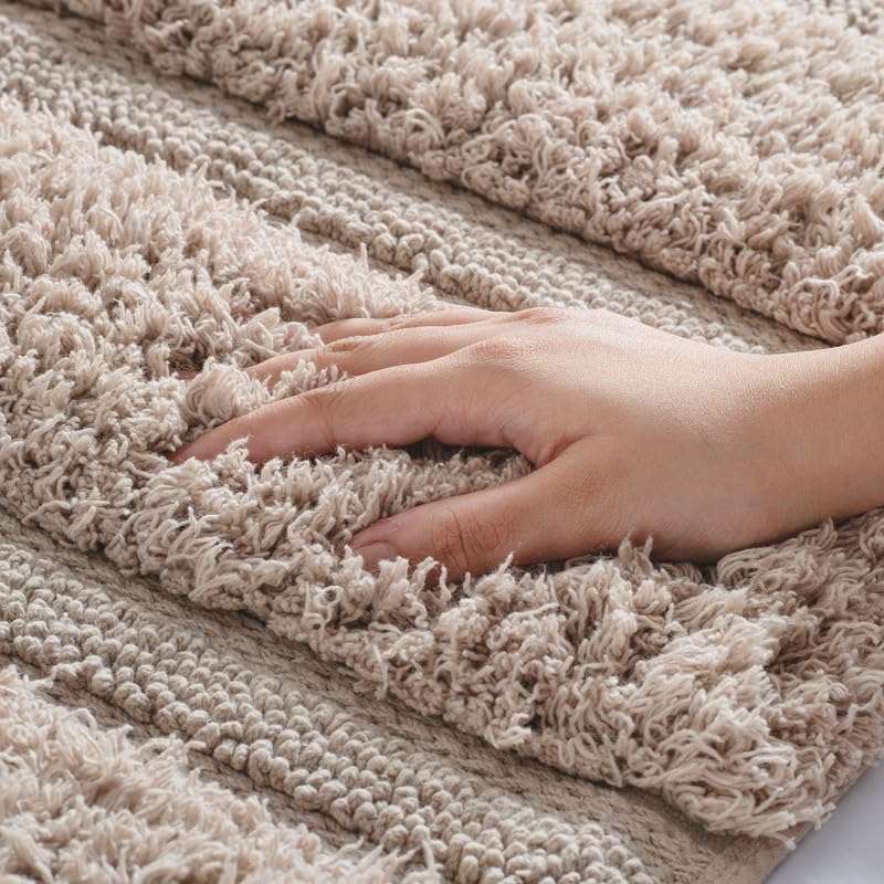 Spread Spain Luxury Cotton Bathmat 50X130 cm - Super Absorbent Non-Slip Resort-Style Bathroom & Kitchen Rug Soft and Durable Floor Mat for Home Spa (50X130cm COBL STN) 3