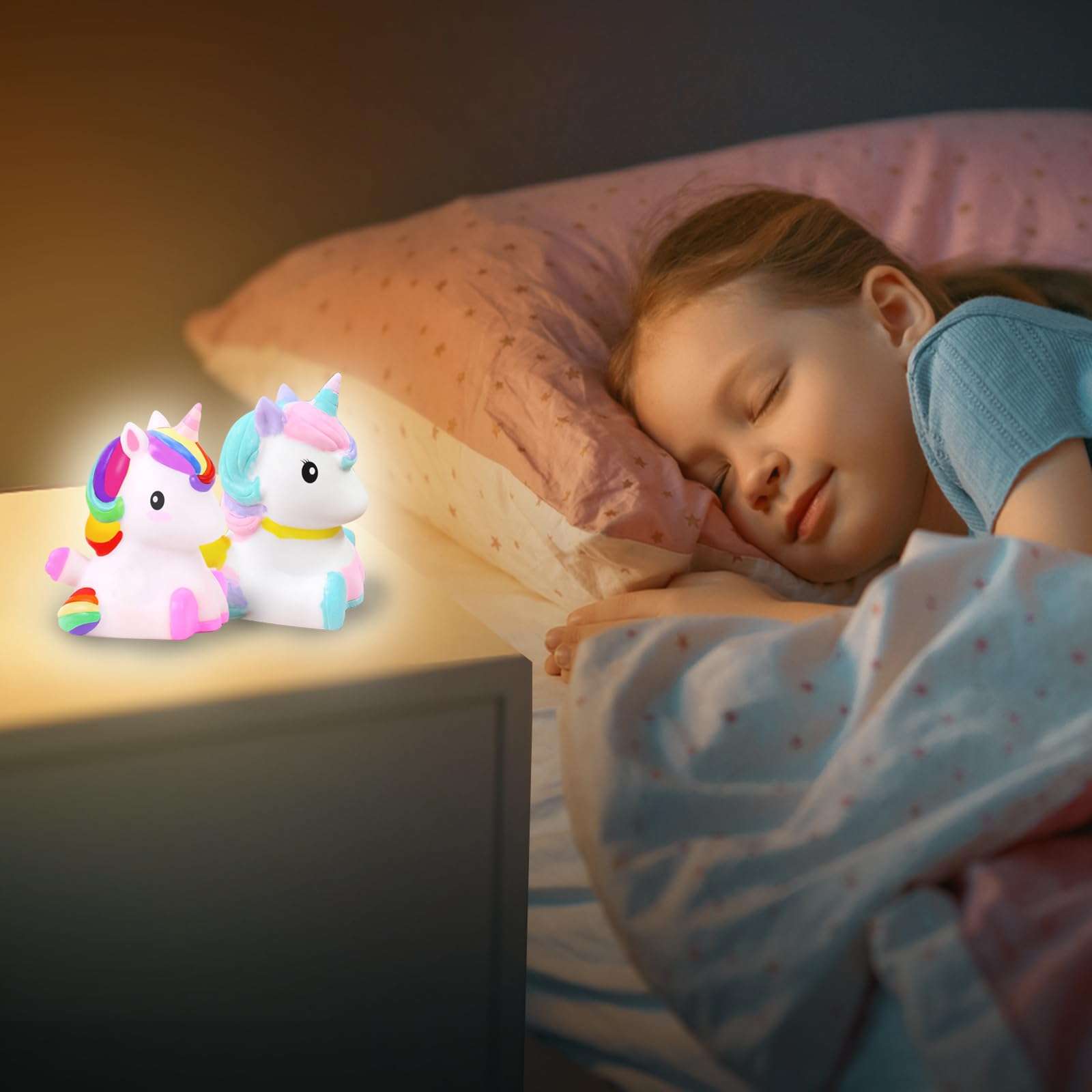 GODLIY 2PCS Paint Your Own Unicorn Night Light Art Kit, Arts and Crafts for Kids Ages 4-8, Unicorn Gifts for Kids 4-12+ 5