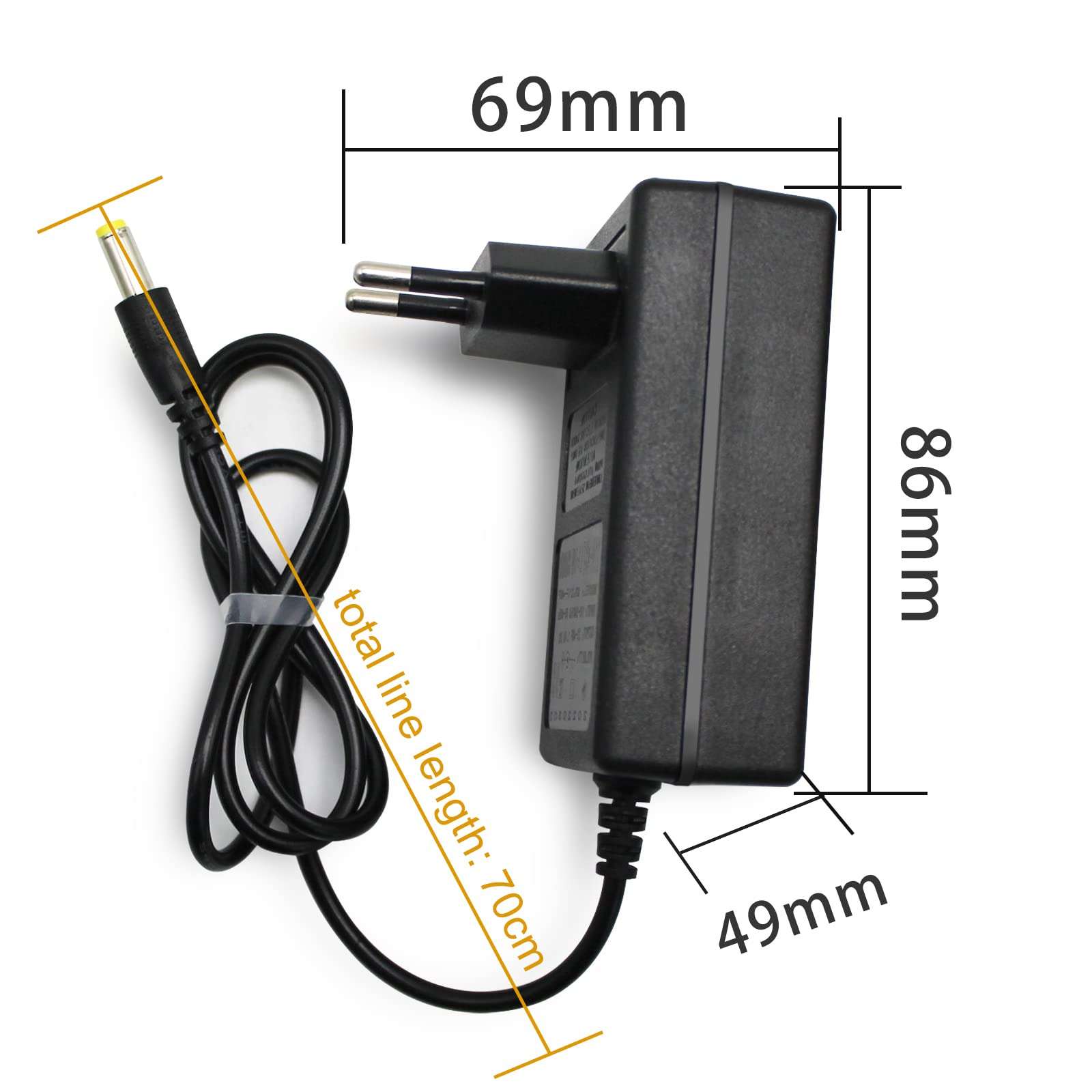 AC to DC Powertool Battery Charger: Output 21V / 1A Power Adapter for Mini Chainsaw Lithium-ion Batteries with 5.5mm Jack Charing Cable 2