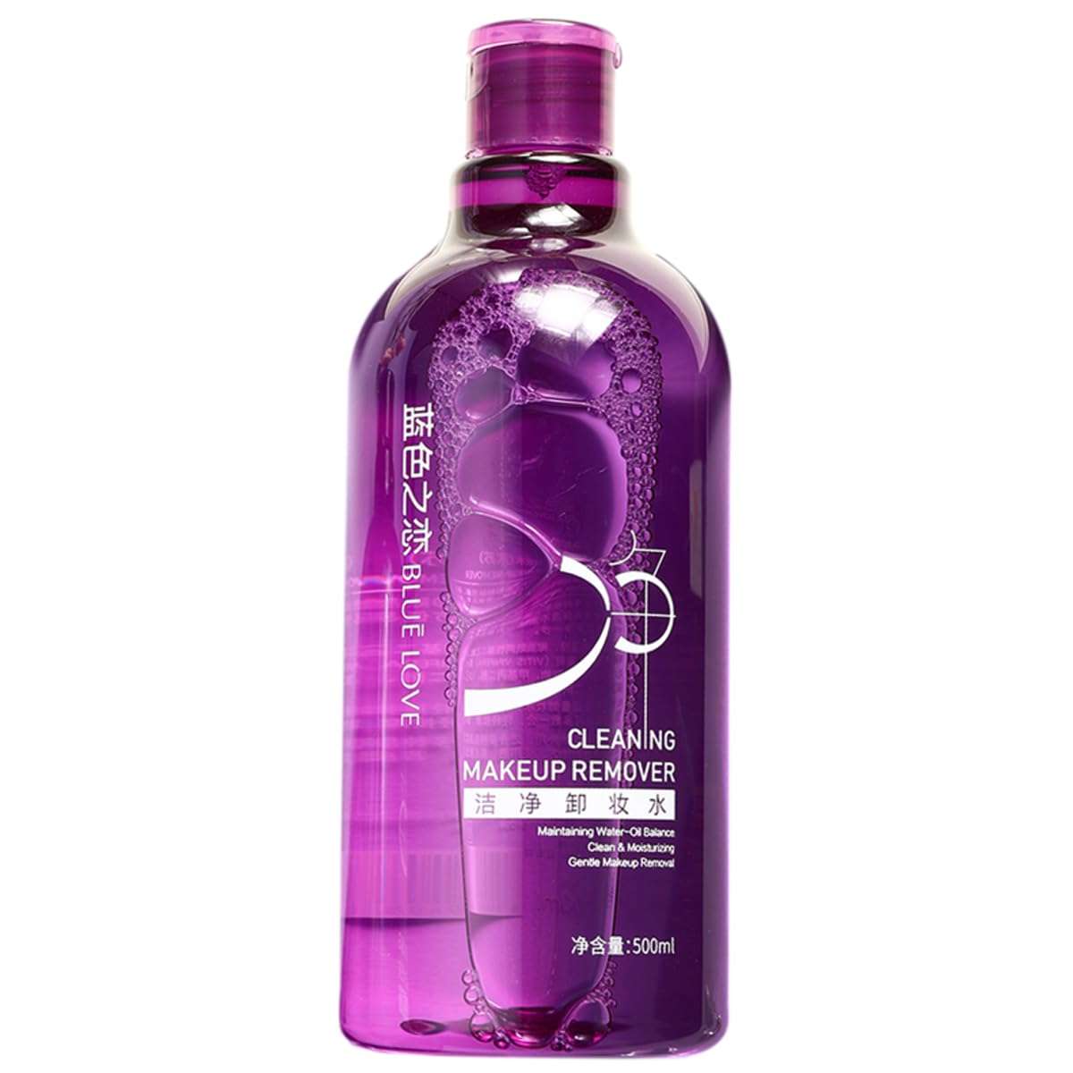 BLUE LOVE Perilla Makeup Remover Cleanser Water - Hydrating, Non-Greasy Facial Cleanser for All Skin Types, Effectively Removes Waterproof Makeup, 16.9 fl oz