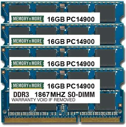 64GB (4 X 16GB) Kit Memory for Apple iMac Late 2015 27-inch 1867MHz DDR3 SO-DIMM