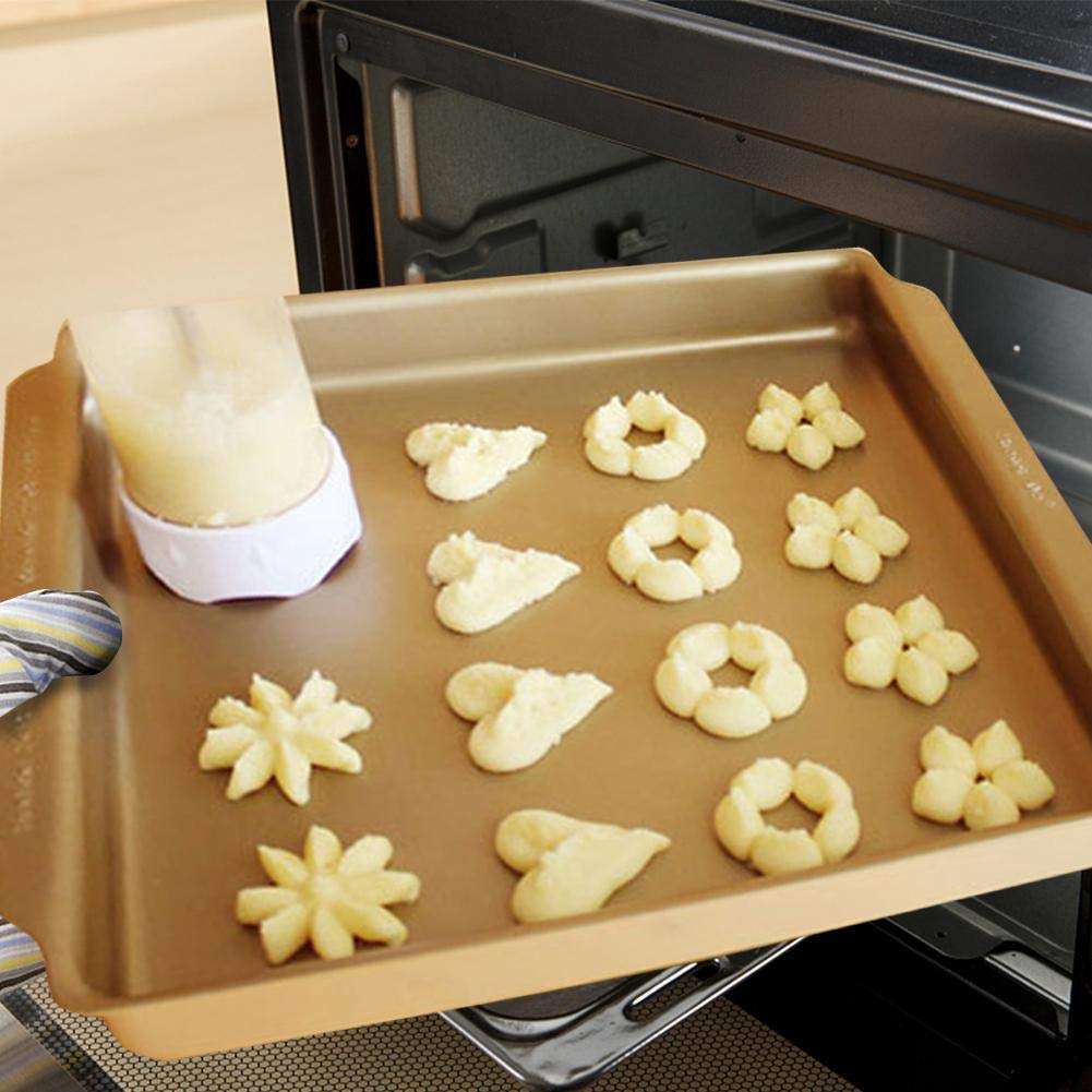 ON SHOPPY (LABEL) Cookie Press, Manual Cookie Maker Machine DIY Household Cookie Maker Press Includes 12 Cookie Disc Shapes + 6 Cream Flower Mouth Baking Tool Cookie Cutter 4