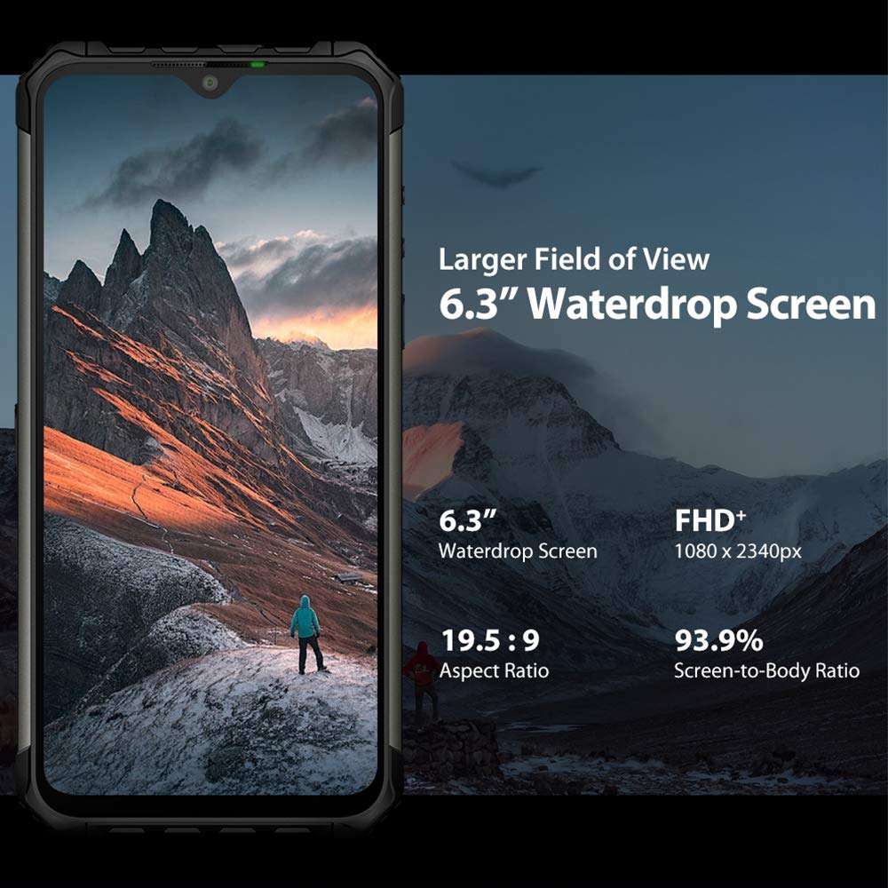 Ulefone Armor 7 （2021） Rugged Cell Phones Unlocked, 8GB+128GB Octa-Core Android 9.0 IP68 Waterproof Smartphone, 48MP Triple Rear Camera 6.3" FHD+ Screen 5500mAh Battery Dual SIM 4G LTE Rugged Phone 6