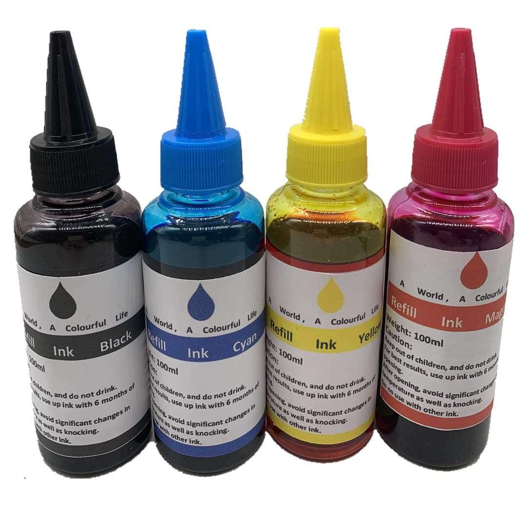 N+A 100Ml / Bottle Dye Printer Ink Refill kit for HP Ink Cartridges 952 950 951 932 933 60 61 952 902 901 62 63 21 22 920 940 934 935 564 711 970 971 94 95 96 56 57 650 901 65 67 66 (4 Color) 1