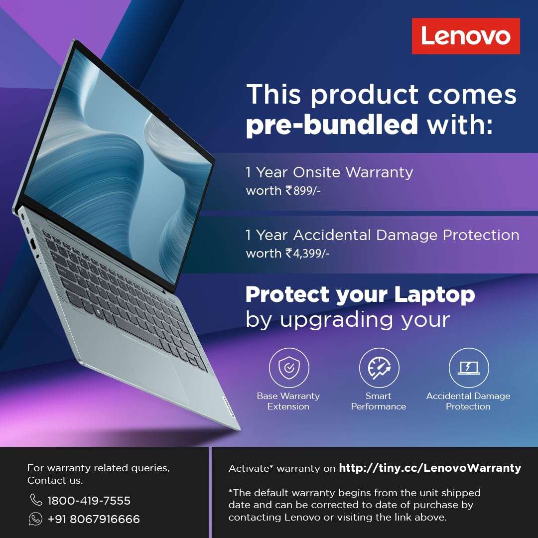 Lenovo IdeaPad 1 Intel Core Celeron N4020 14" HD Thin and Light Laptop (8 GB/256GB SDD/Windows 11 Home/1Yr Warranty/Cloud Grey/1.3Kg), 82V6005EIN 4