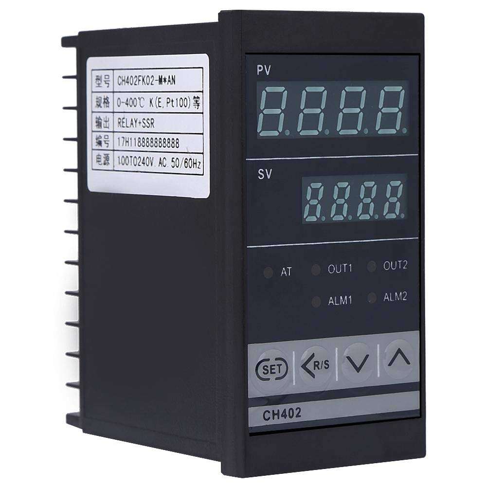 Naroote Temperature Controller, CH402 AC85-264V High Precision Smart PID Temperature Controller Thermostat Relay TC/RTD Input 3