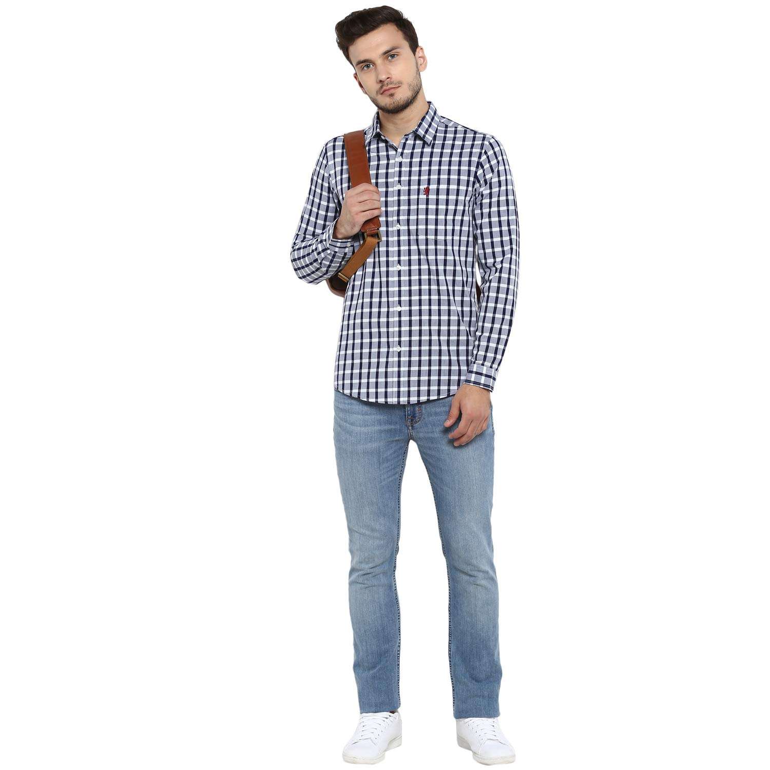 Red Tape Men's Checkered Regular fit Casual Shirt (RFS0194_Check Navy_M 2