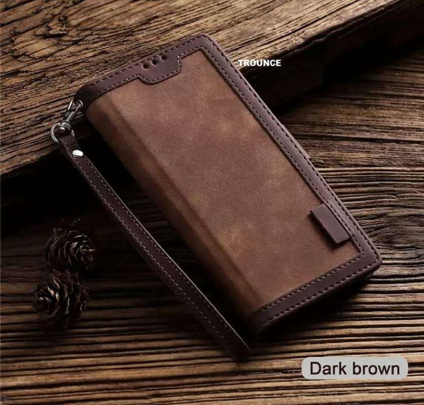 TROUNCE Professional Flip Cover (Shock Proof | Velvet Finish | Card Pockets Wallet & Stand | Brown) Case for Realme Narzo 60 Pro 5