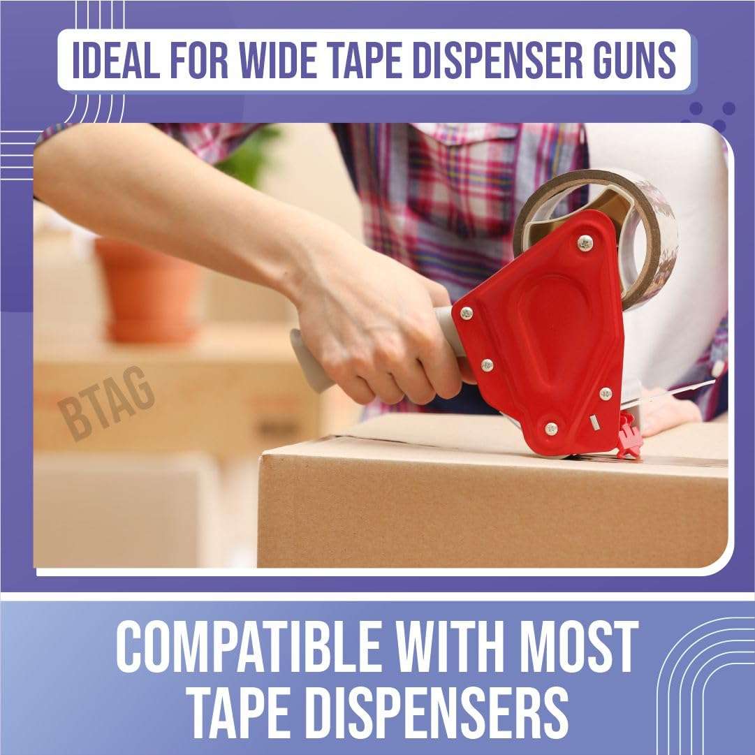 CRAE Transparent Packaging Cello Tape For Office, Home and E-Commerce Packing | 100M | Pack of 2 5