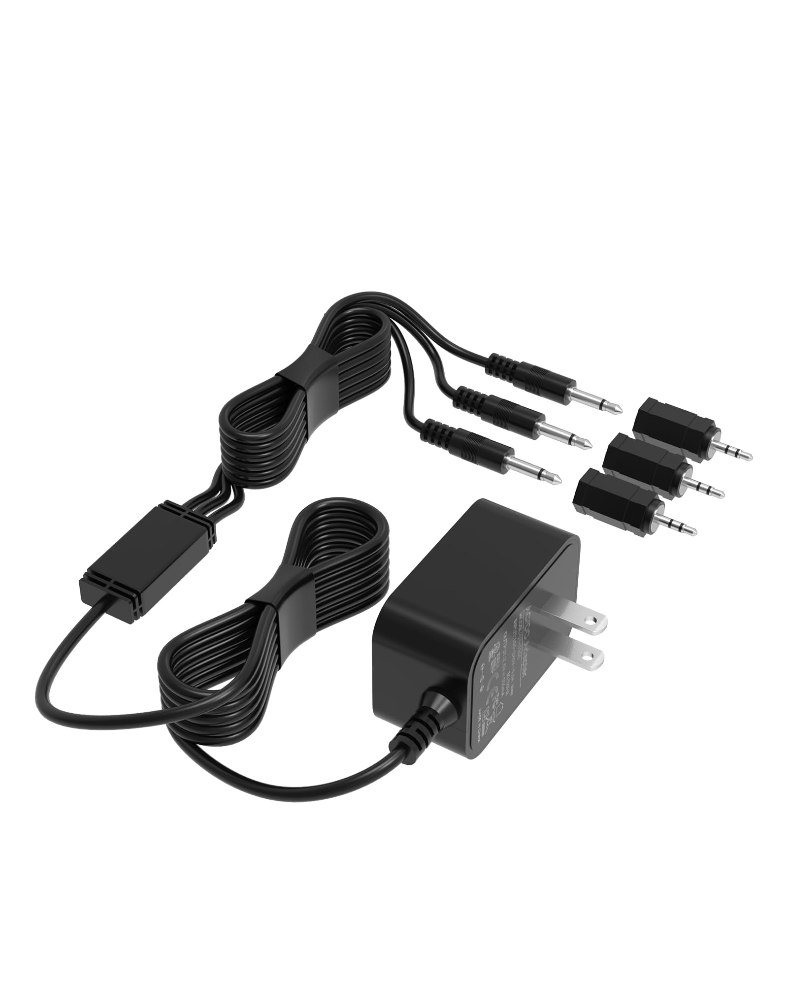 VHBW 3V Power Adapter Compatible with Department 56 Village Accessories, Compatible with Department 56 AC/DC Adapter 56.55026 5655026 55026, 3-Way 3.5mm Power Cord with 2.5mm Tips for C-Battery Box 1