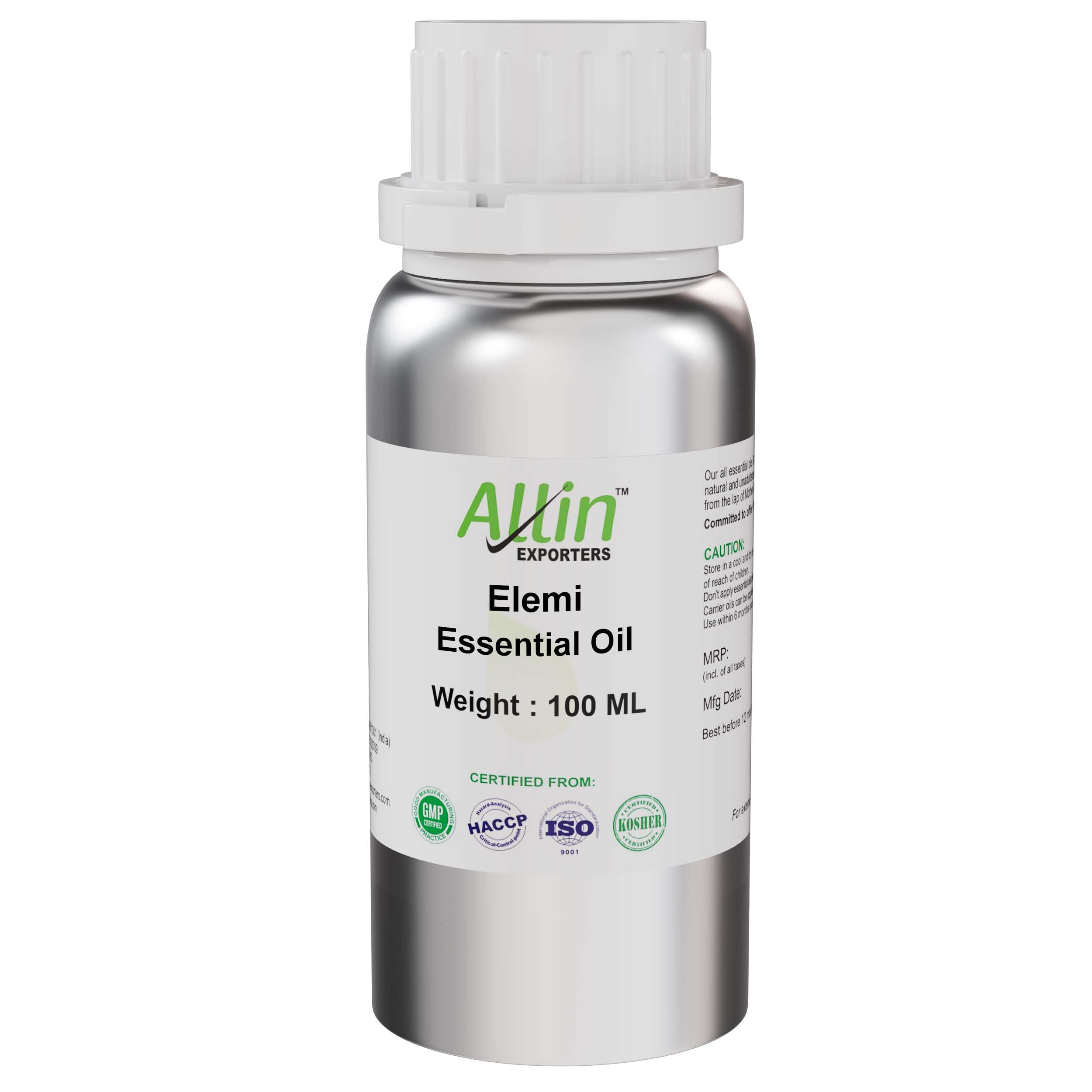 Allin Exporters Elemi Essential Oil Pure Natural Undiluted Organic Therapeutic Grade for Aromatherapy & Other Benefits (100 ML) 1