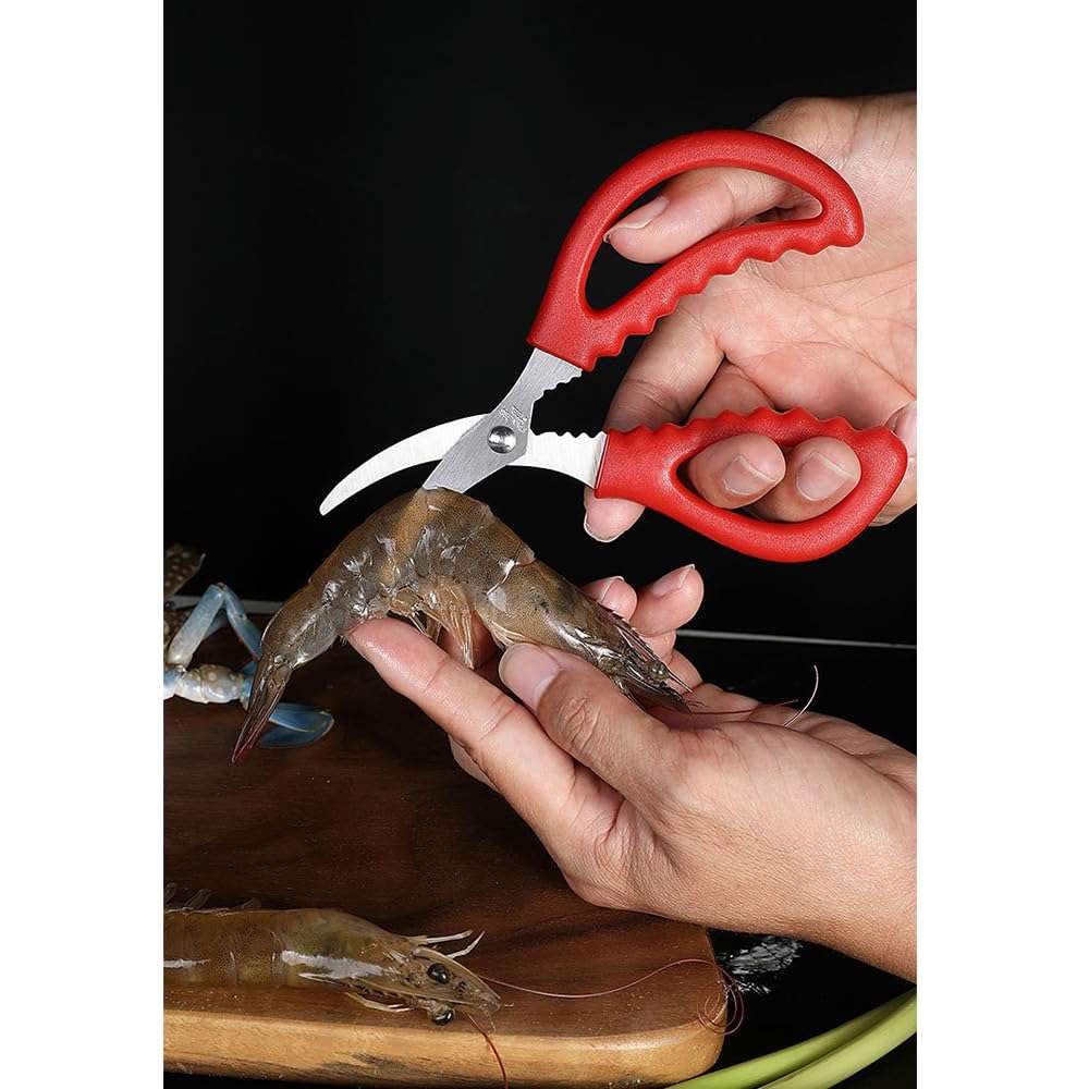 10 PCS Kitchen Seafood Scissors for Crab Legs,Multifunctional Stainless Steel Shears,Lobster Scissors, Crab Crackers and Seafood Tools 5