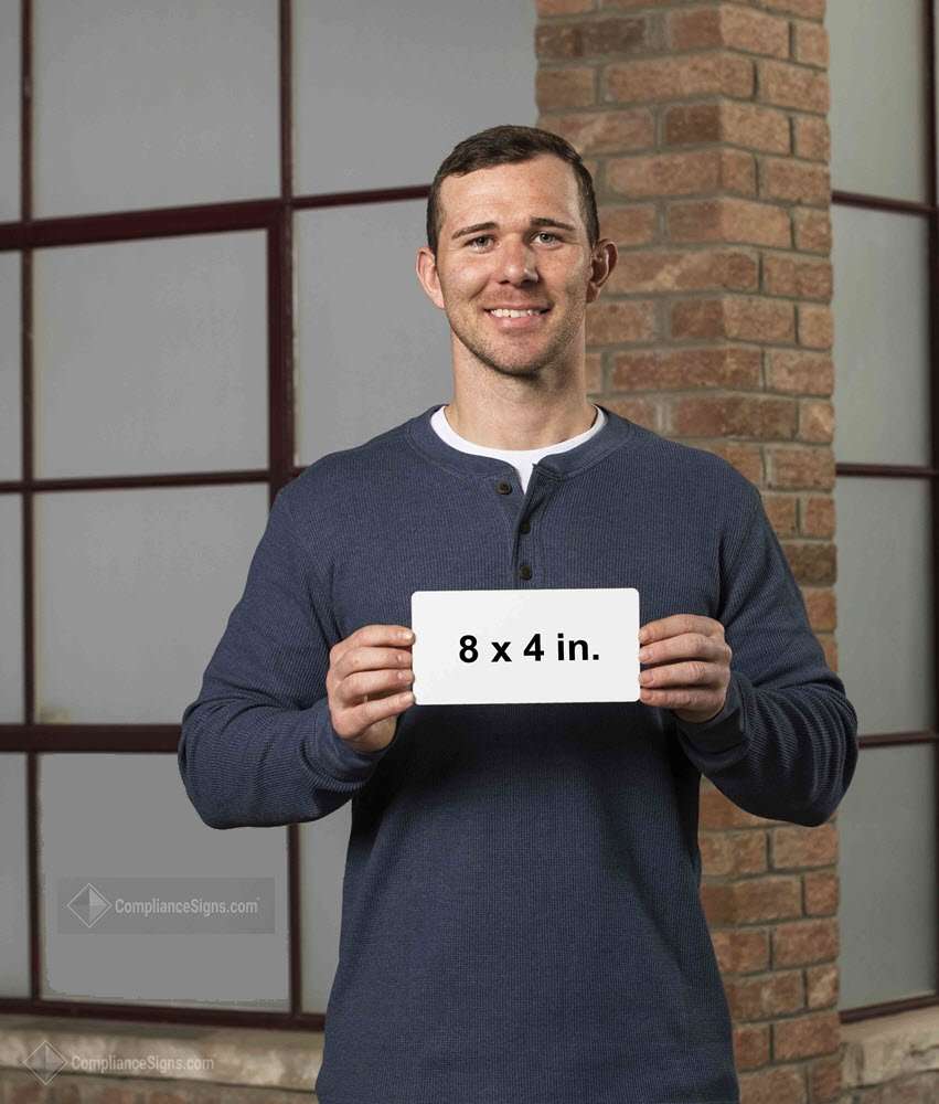 ComplianceSigns.com Electrical Room Sign, ADA-Compliant Braille and Raised Letters, 8x4 in. White on Black Acrylic with Adhesive Mounting Strips, American Made Safety Signs for the Workplace 3