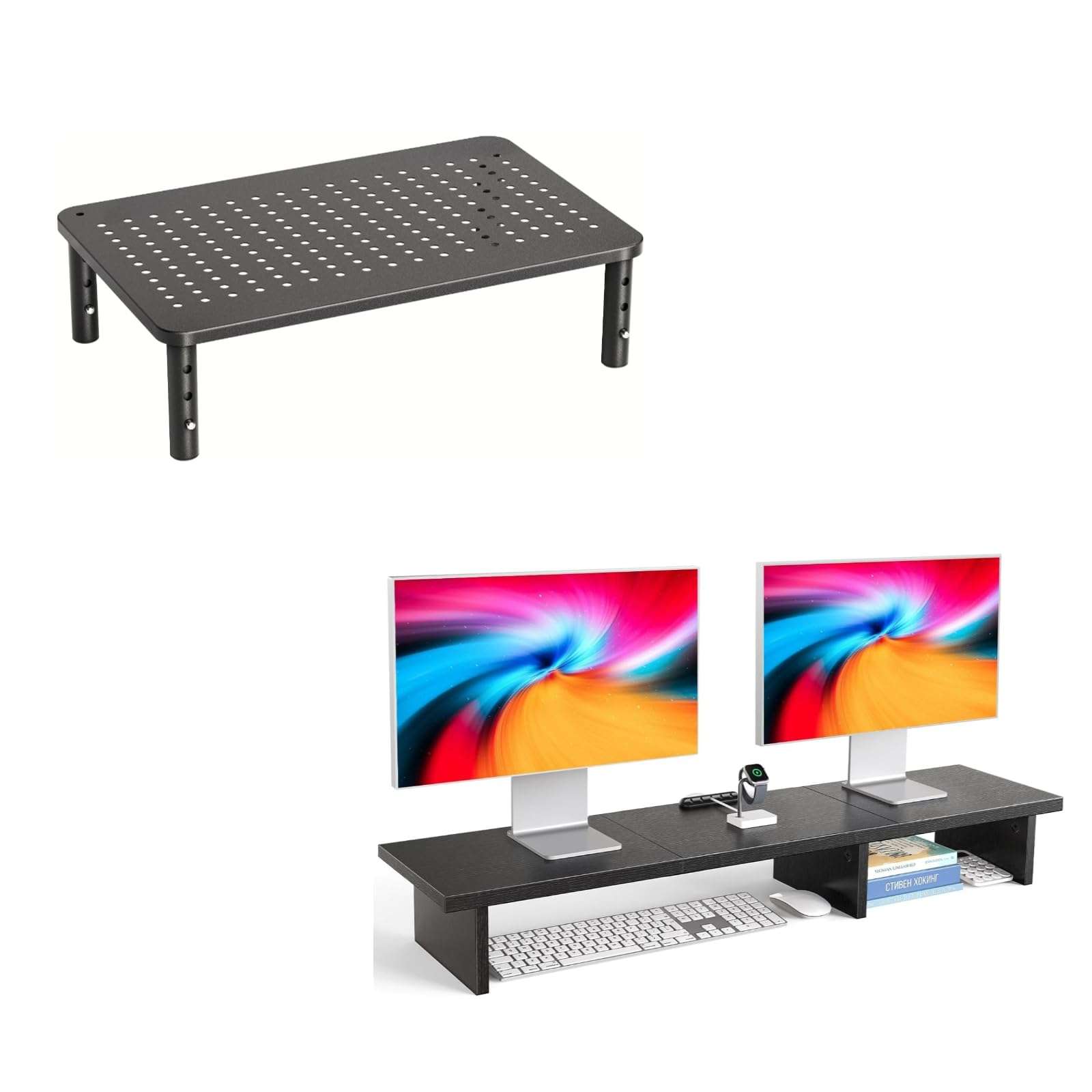HUANUO Monitor Stand, Dual Monitor Stand Riser