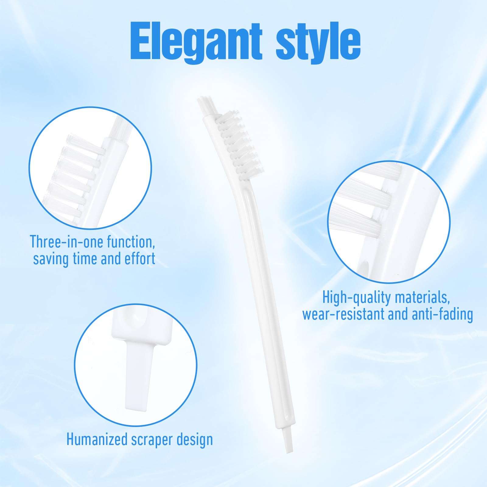 3 Packs Fruit Juicer Machine Cleaning Brushes, Soy Milk Maker Deep Clean Brush Crevice Tool Set Small Scrub Brushes for Toaster Sink Tile Grout Grater, Small Cleaning Supplies Gadgets White 4