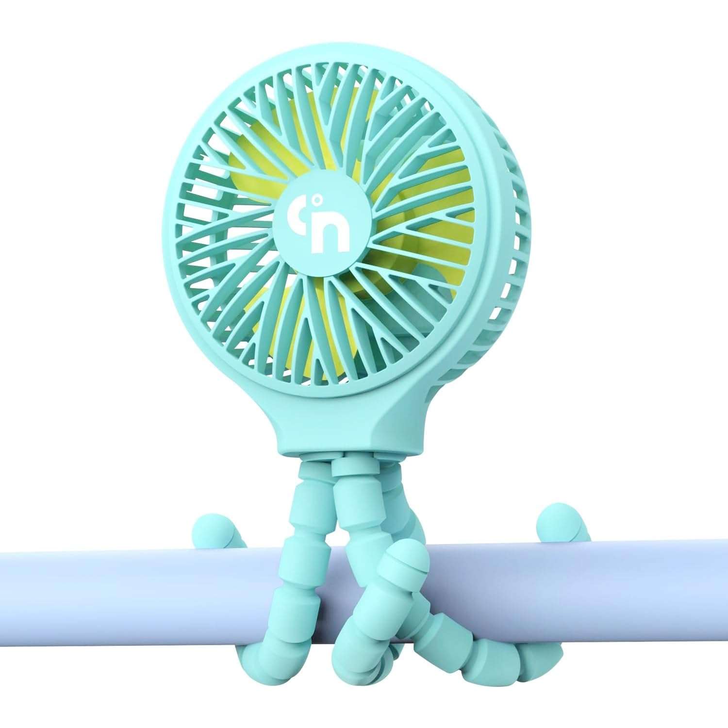 WEGA Stroller Fan Rechargeable Portable Fan Battery Operated Car Seat Baby,3 Speeds Clip on USB Personal Fan for Crib Treadmill HomeOffice and Travel (Blue) 1