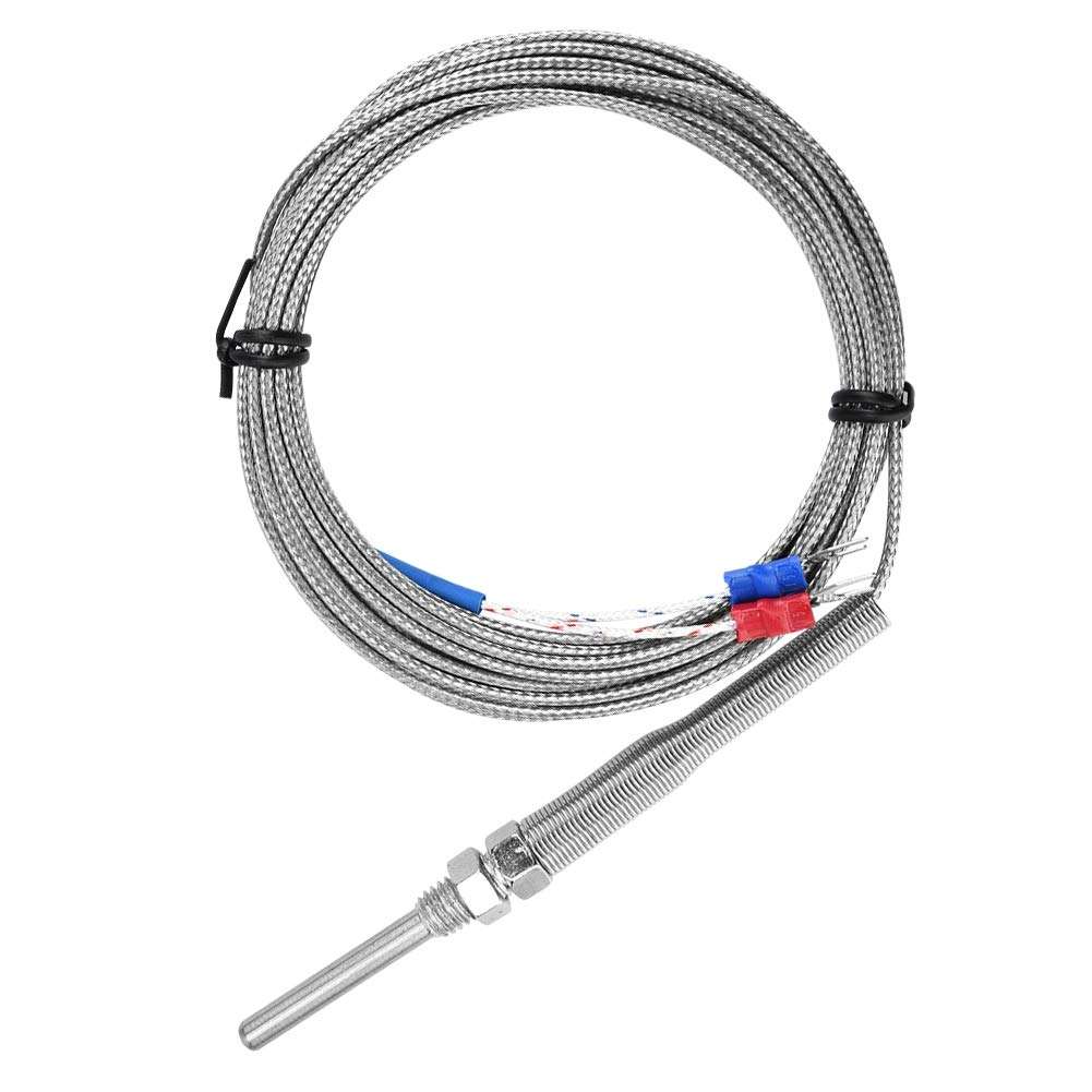 M8 Thread Type K Thermocouple 30mm Probe Temperature Sensor Wire 0-400℃ (4 m) 3