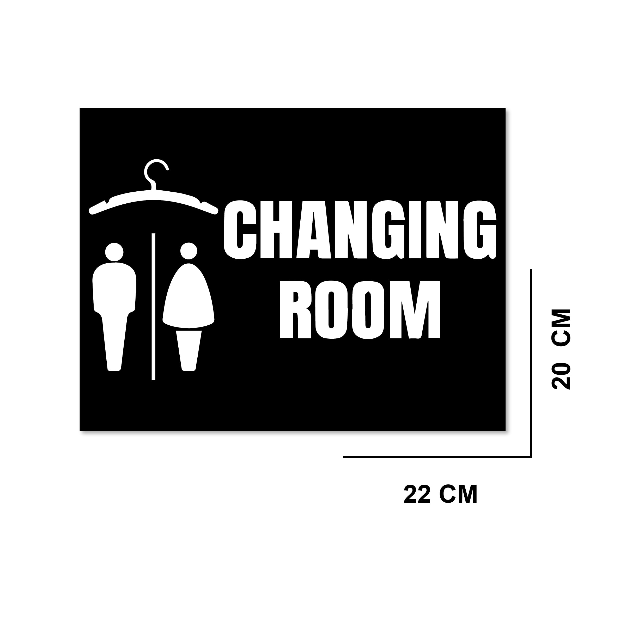 SIGN EVER Dress Changing Room Sign Board For Auditorium Shops Beauty Parlour Company Office Restaurant Hotel Shopping Mall Commercial Signage Boards School Collage Club L x H 22.00 Cm 16.00 Cm 5