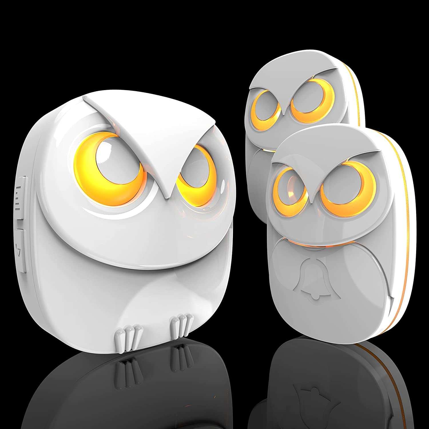 Wireless Doorbell,HTZSAFE Doorbell,1 Receiver + 2 Transmitters - White